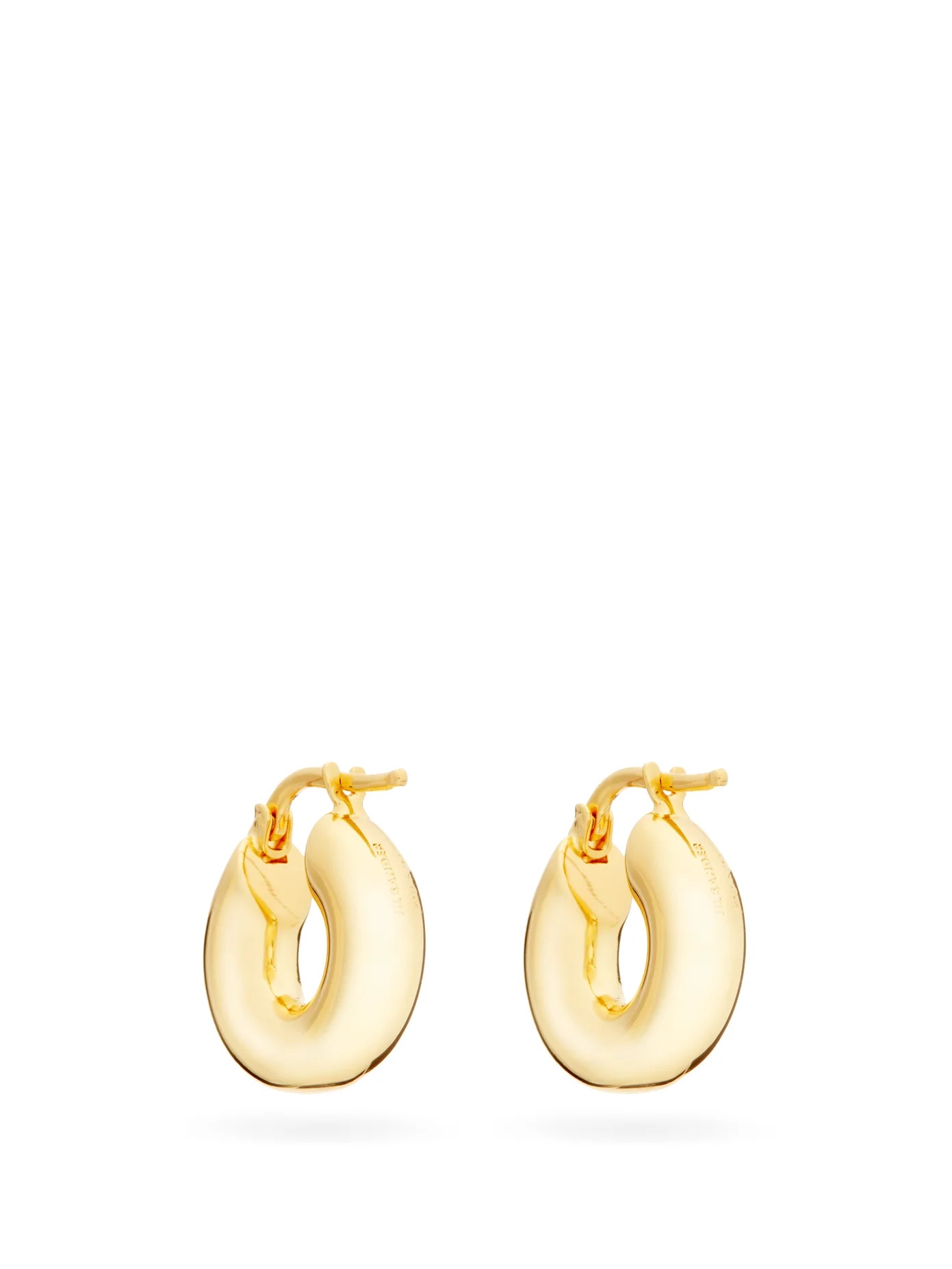 Small thick hoop earrings - 3