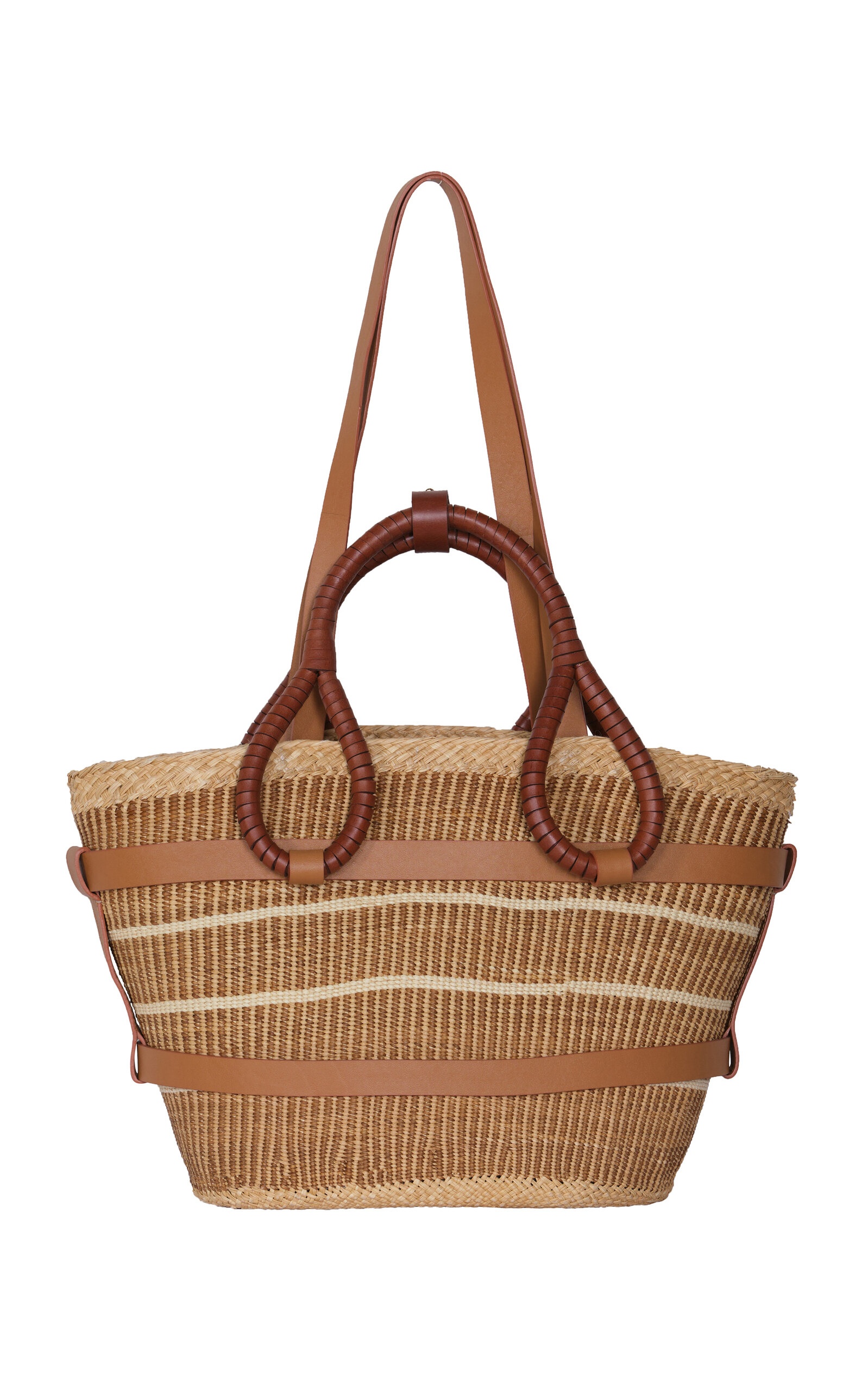 Herederos De Un Amor Raffia Tote brown - 1