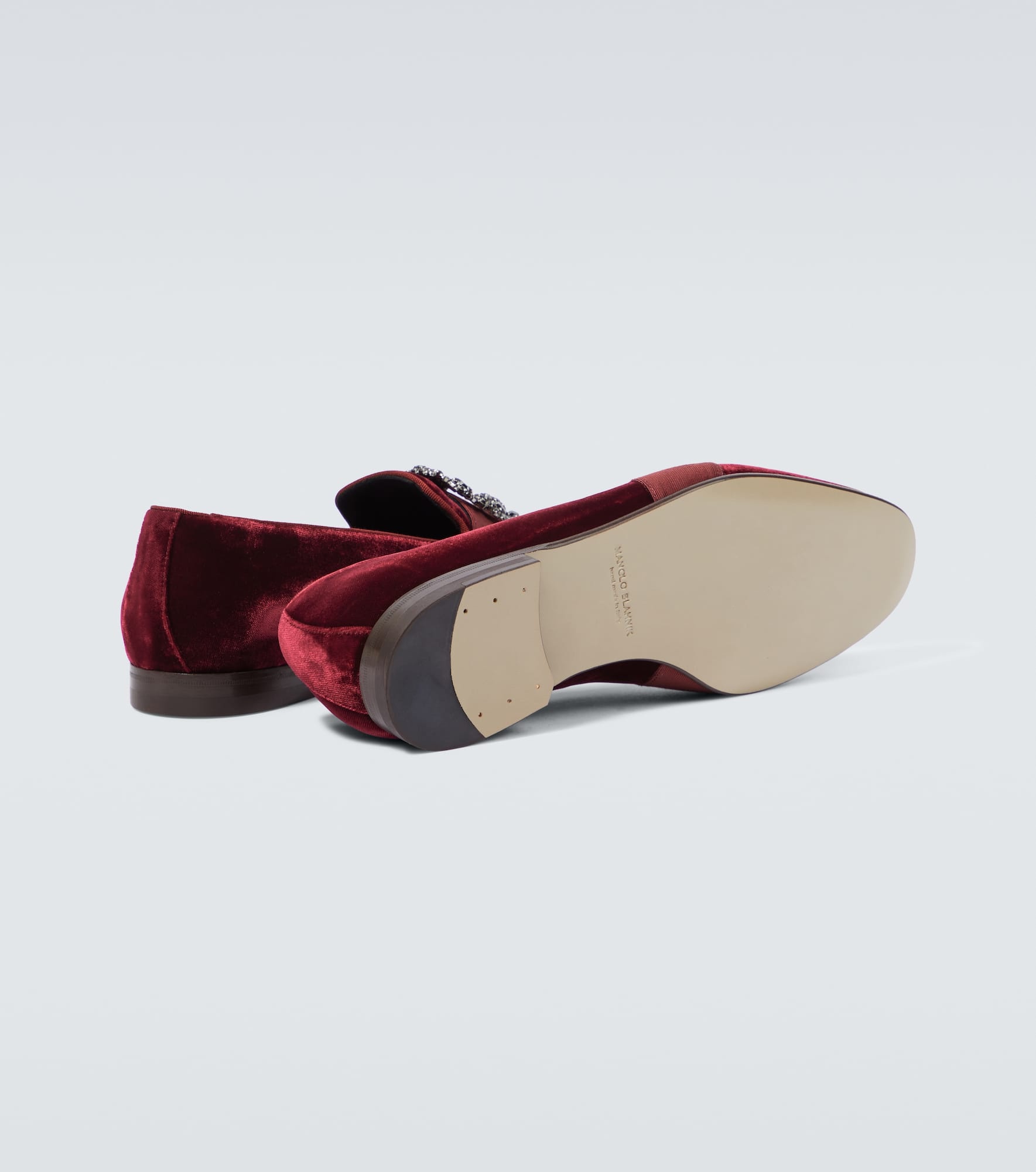 Carlton embellished velvet loafers - 7