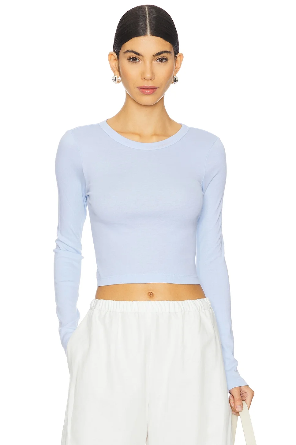 Supima Baby Long Sleeve Cropped Top - 1