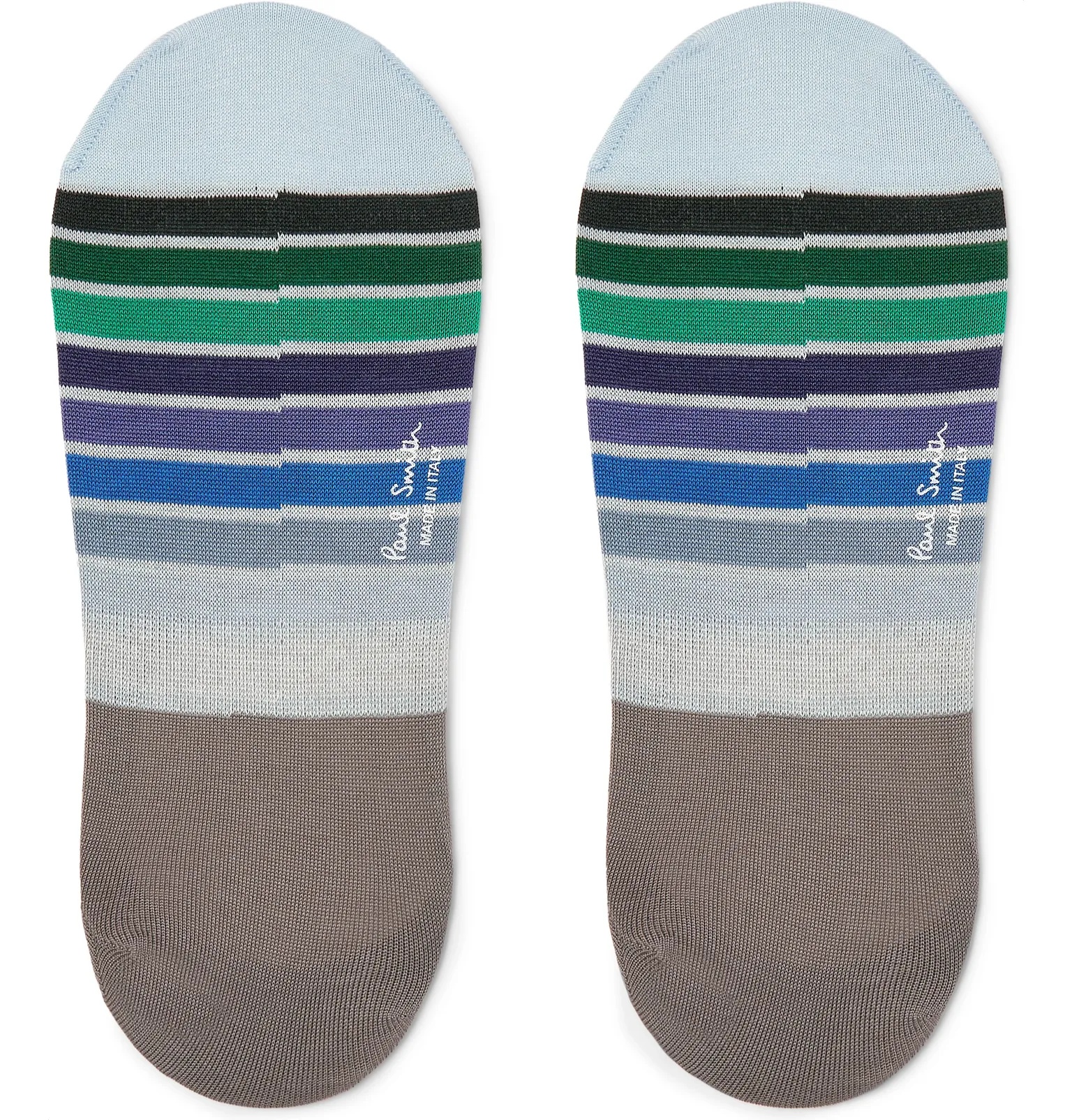 Striped Cotton-Blend No-Show Socks - 2