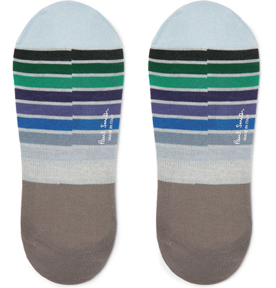 Paul Smith Striped Cotton-Blend No-Show Socks outlook