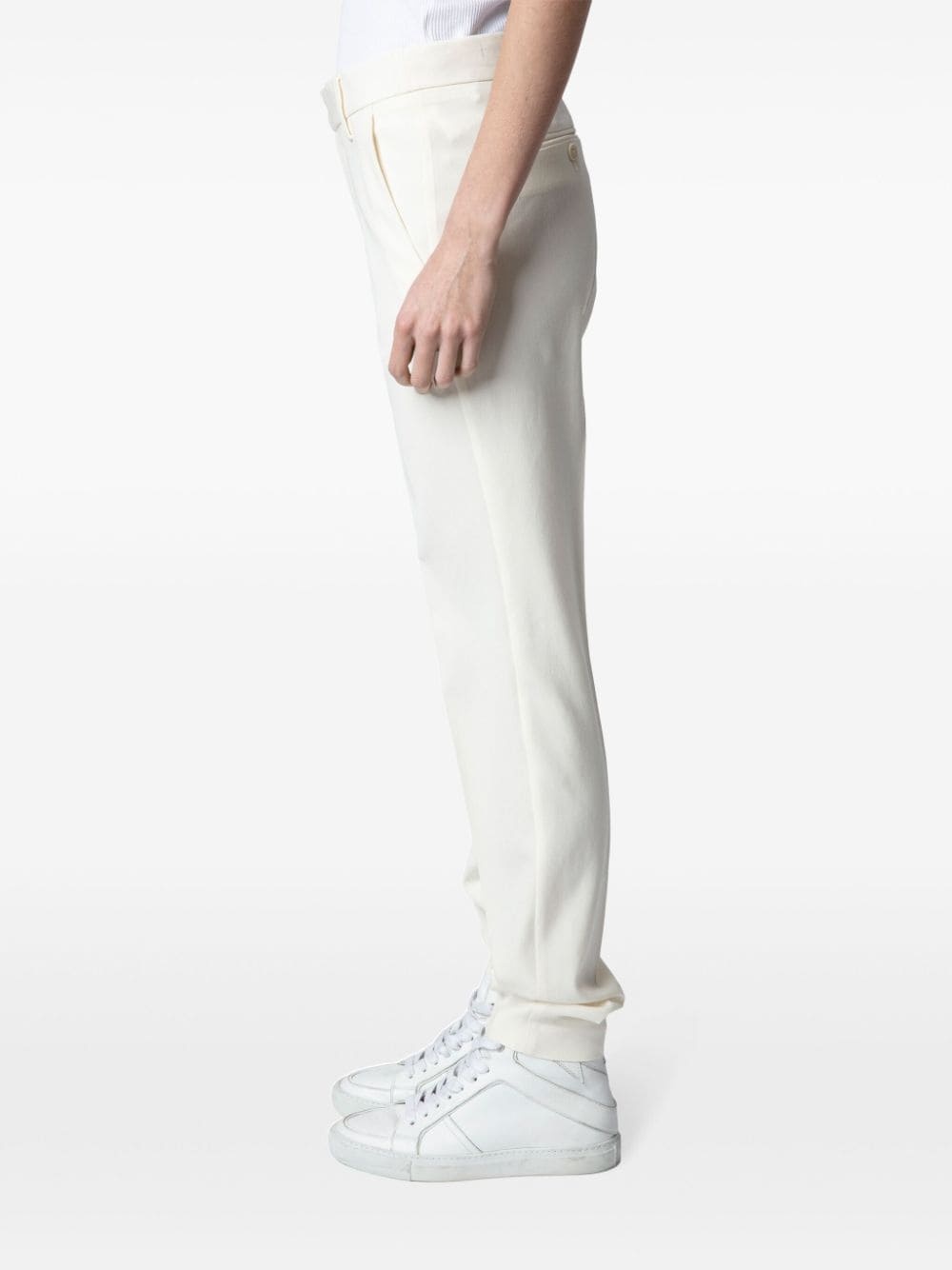 Prune tapered crepe trousers - 5