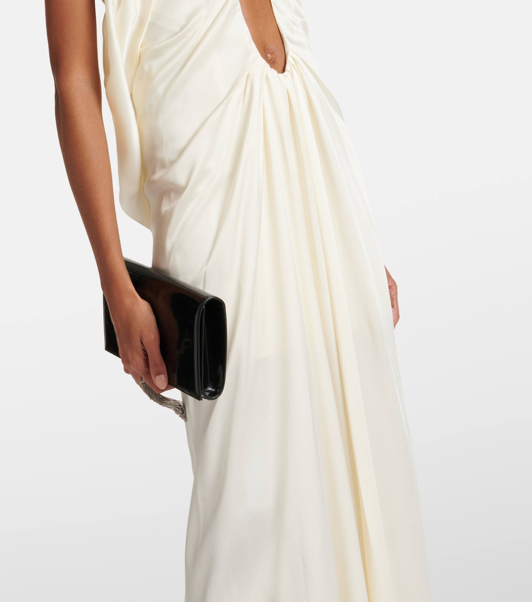 Cutout crêpe satin gown - 6