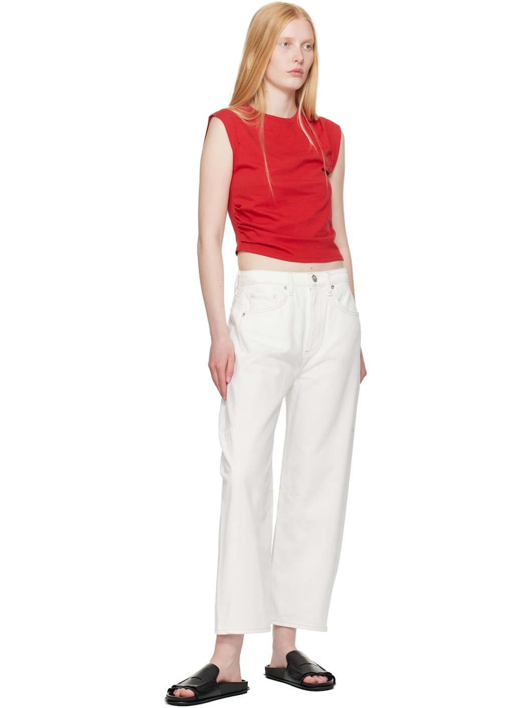 Red Mica Sleeveless Top - 4