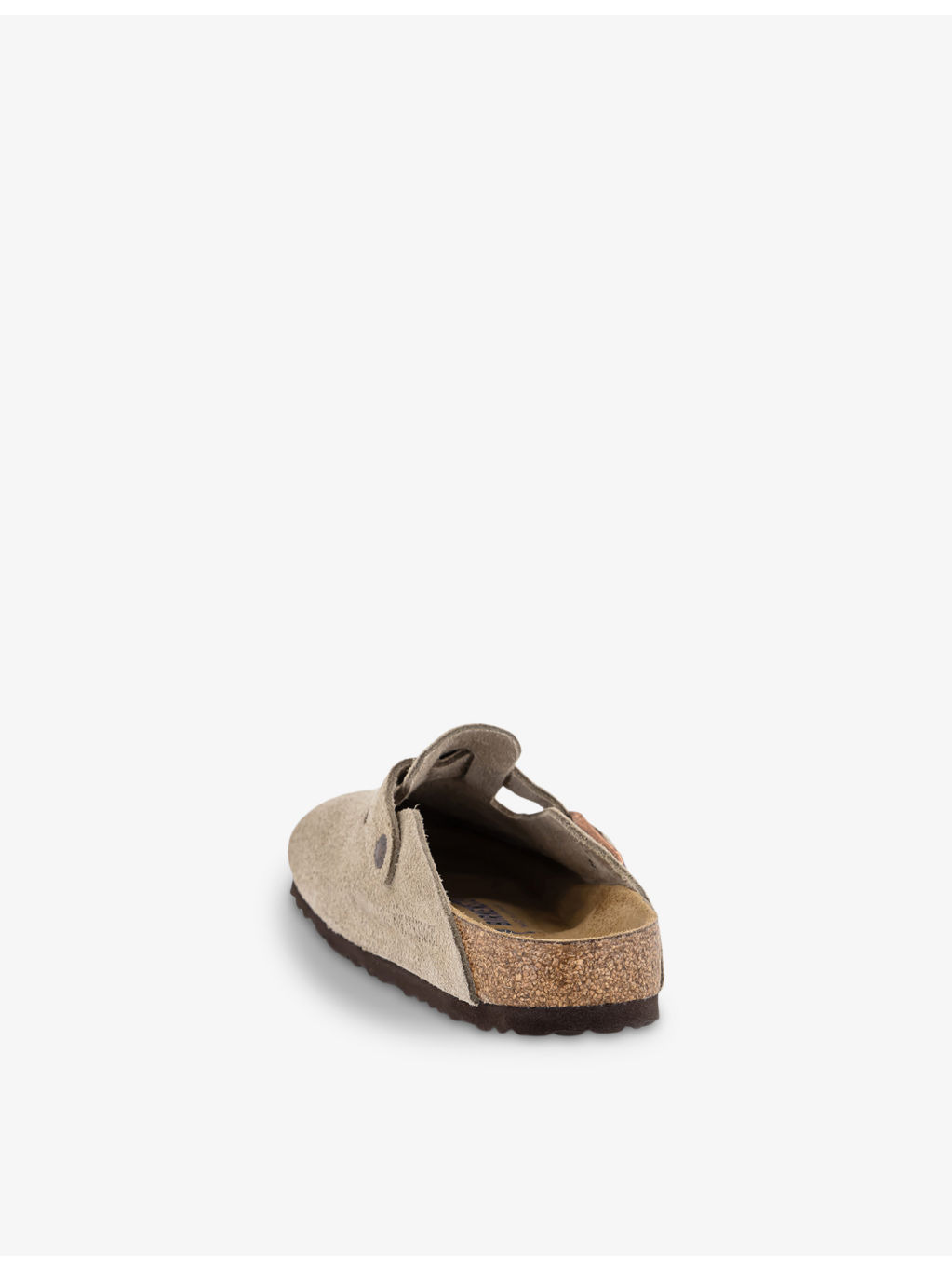 Boston logo-embossed suede clogs - 4