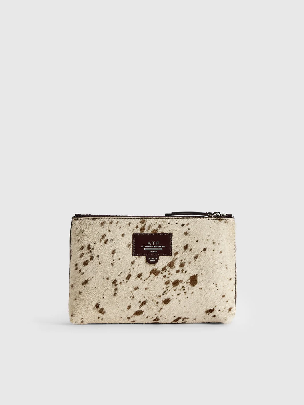 Solaio Mandorla Printed Mini Cow Beauty Bag - 1