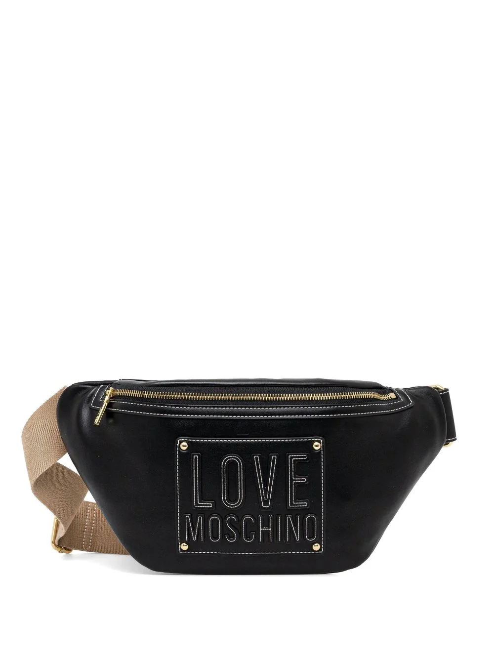 logo-detail zip belt bag - 1