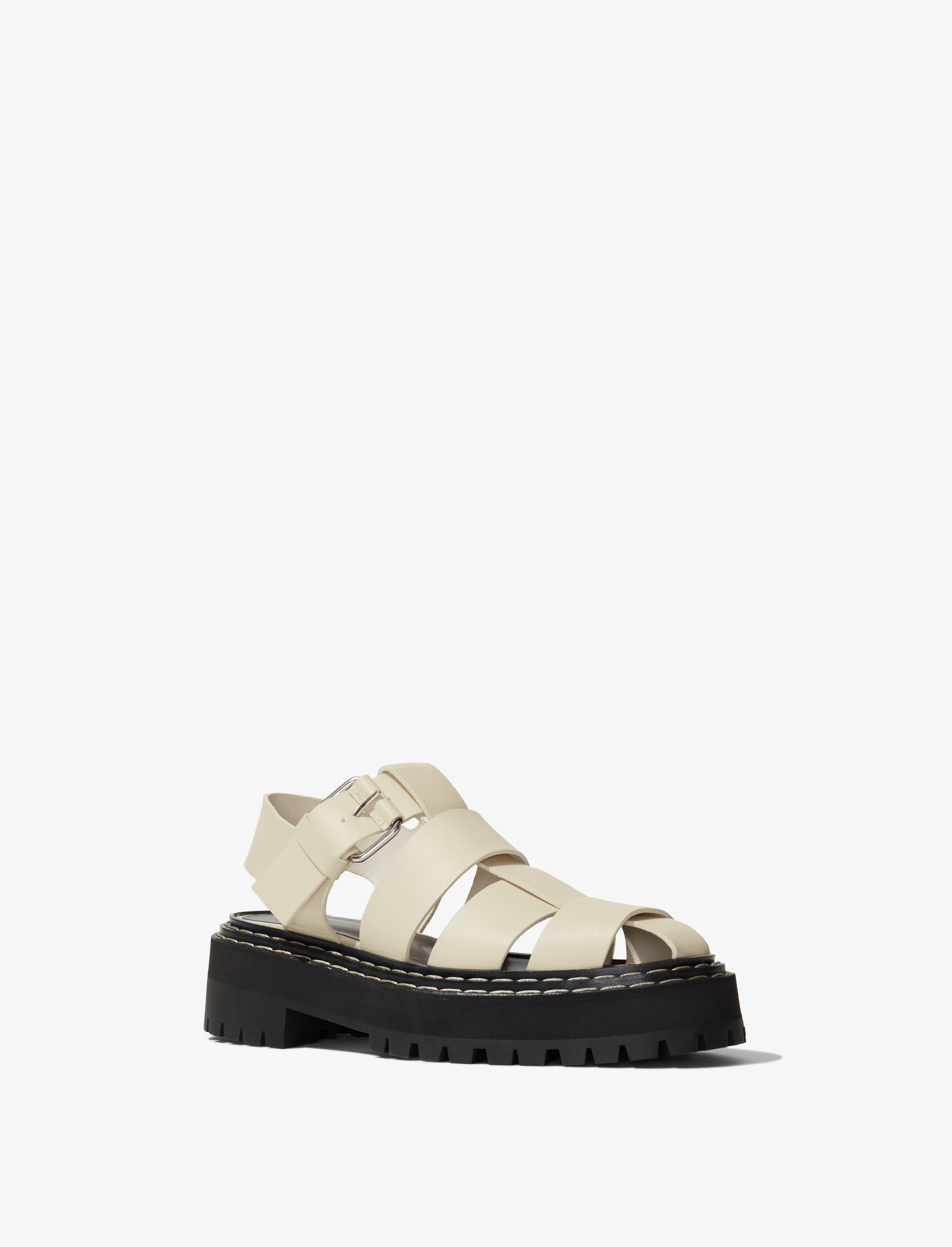 Proenza Schouler Cooper leather flip flops - White