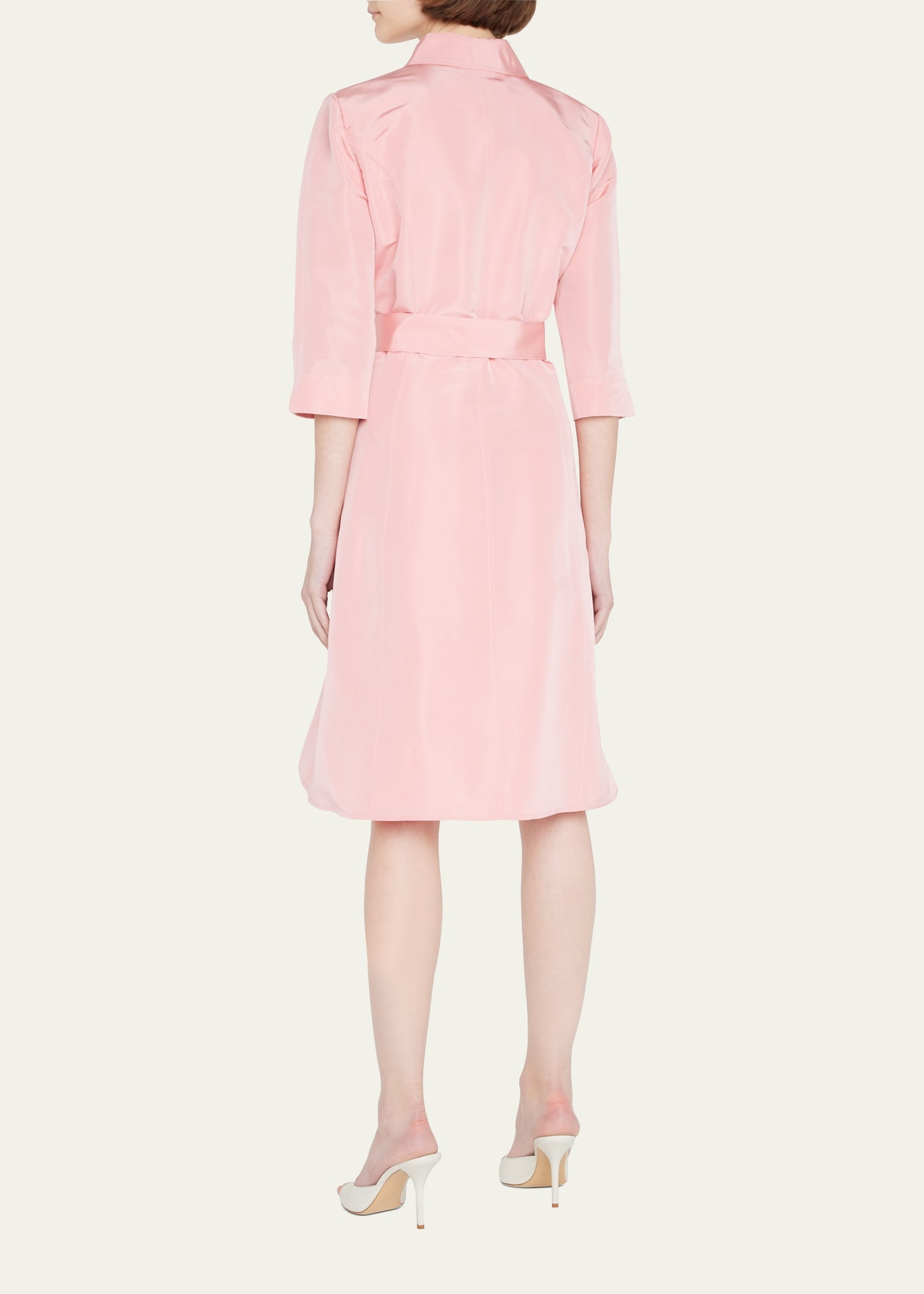 Faille 3/4-Sleeve Shirtdress - 3
