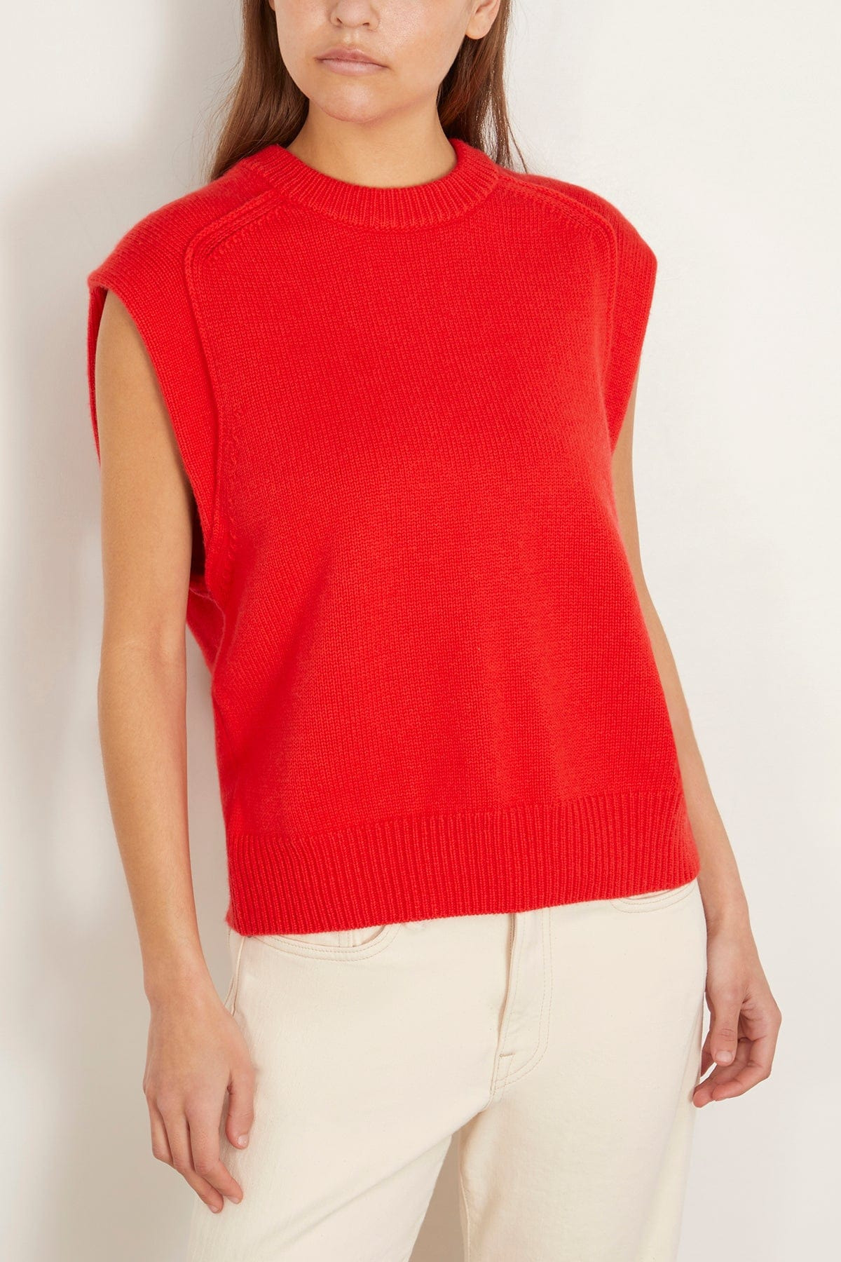 Mari Sleeveless Boxy Top in Chili - 3