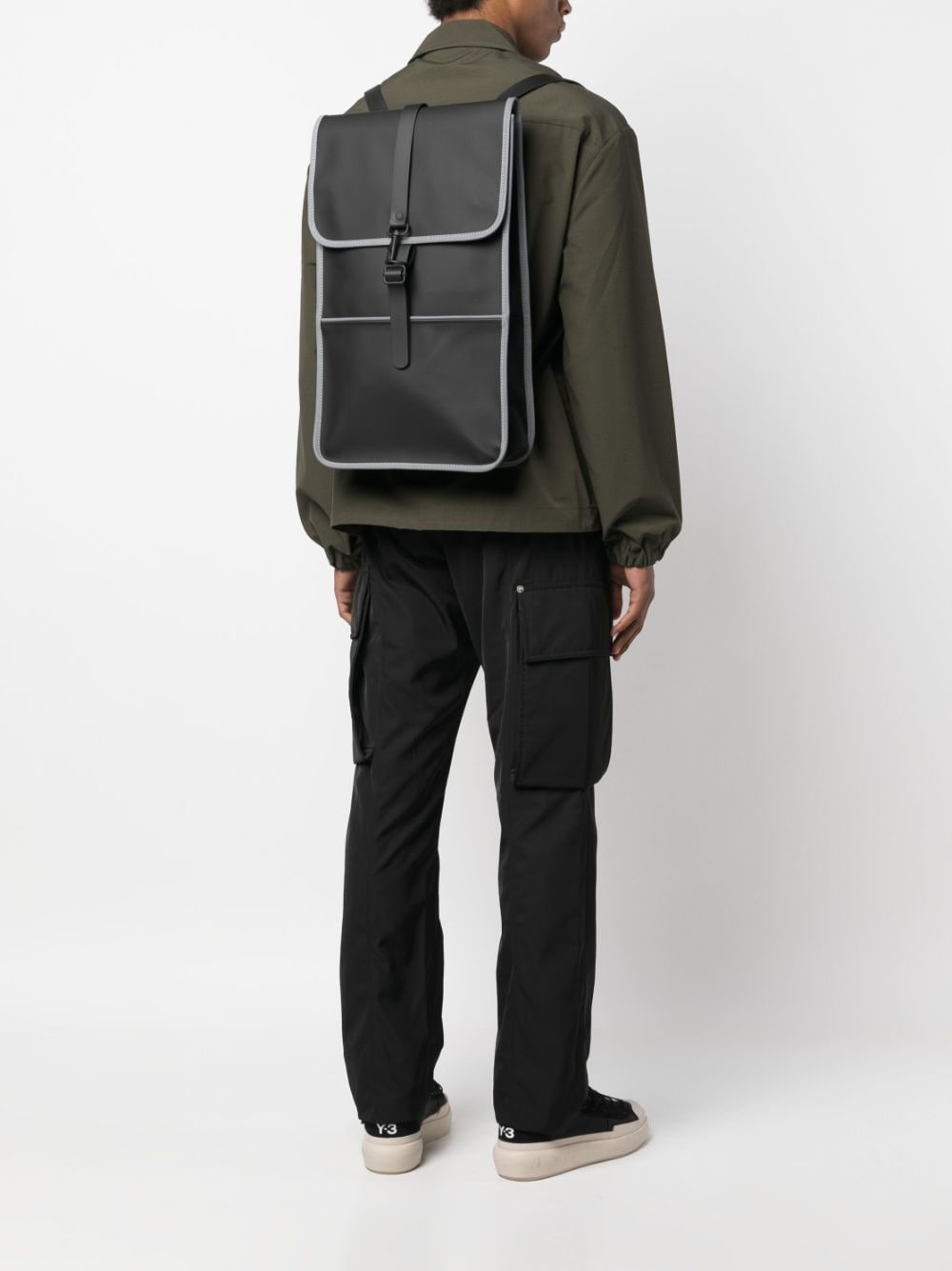 contrasting-trim backpack - 2
