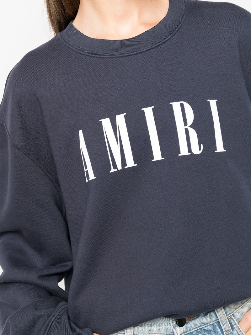logo print crew neck sweatshirt - 5