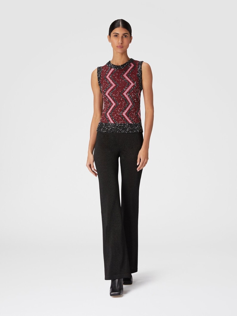 Missoni Vest with macro zig zag and sequins outlook