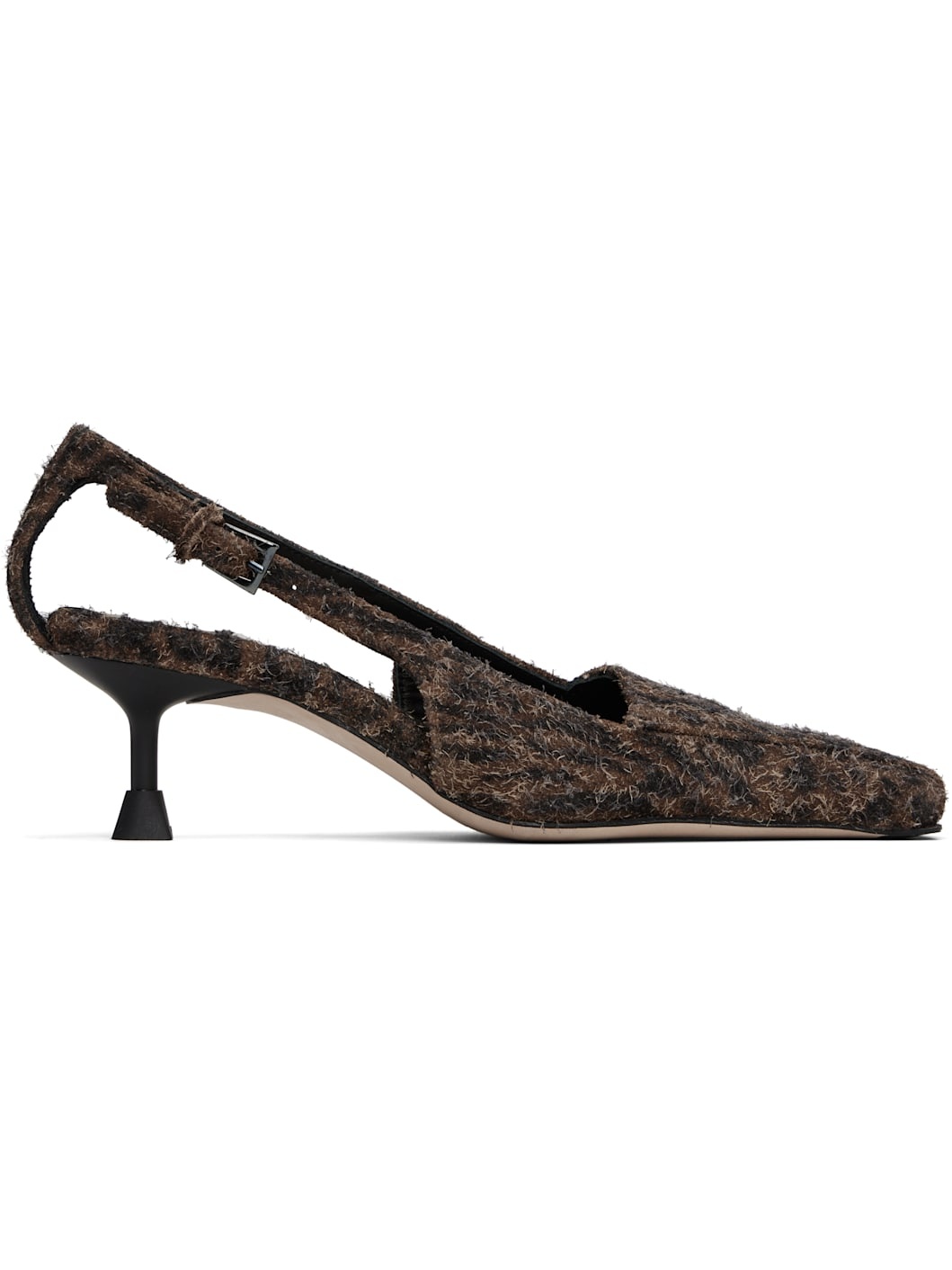 Brown & Black Adal Animal Print Heels - 1