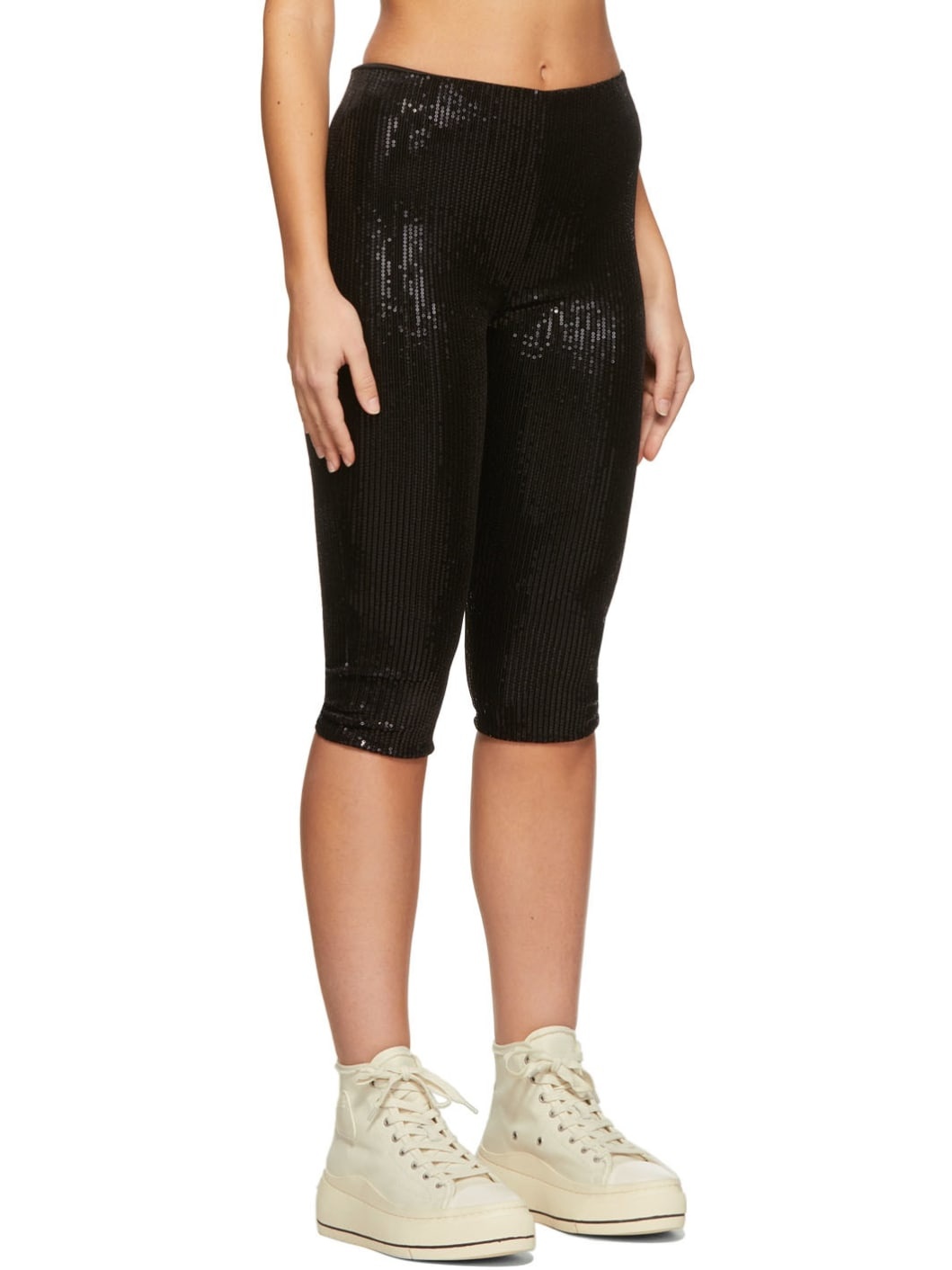 Black Sequin Shorts - 2