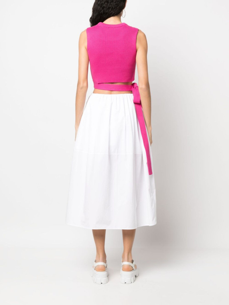 tie-strap ribbed-knit top 4