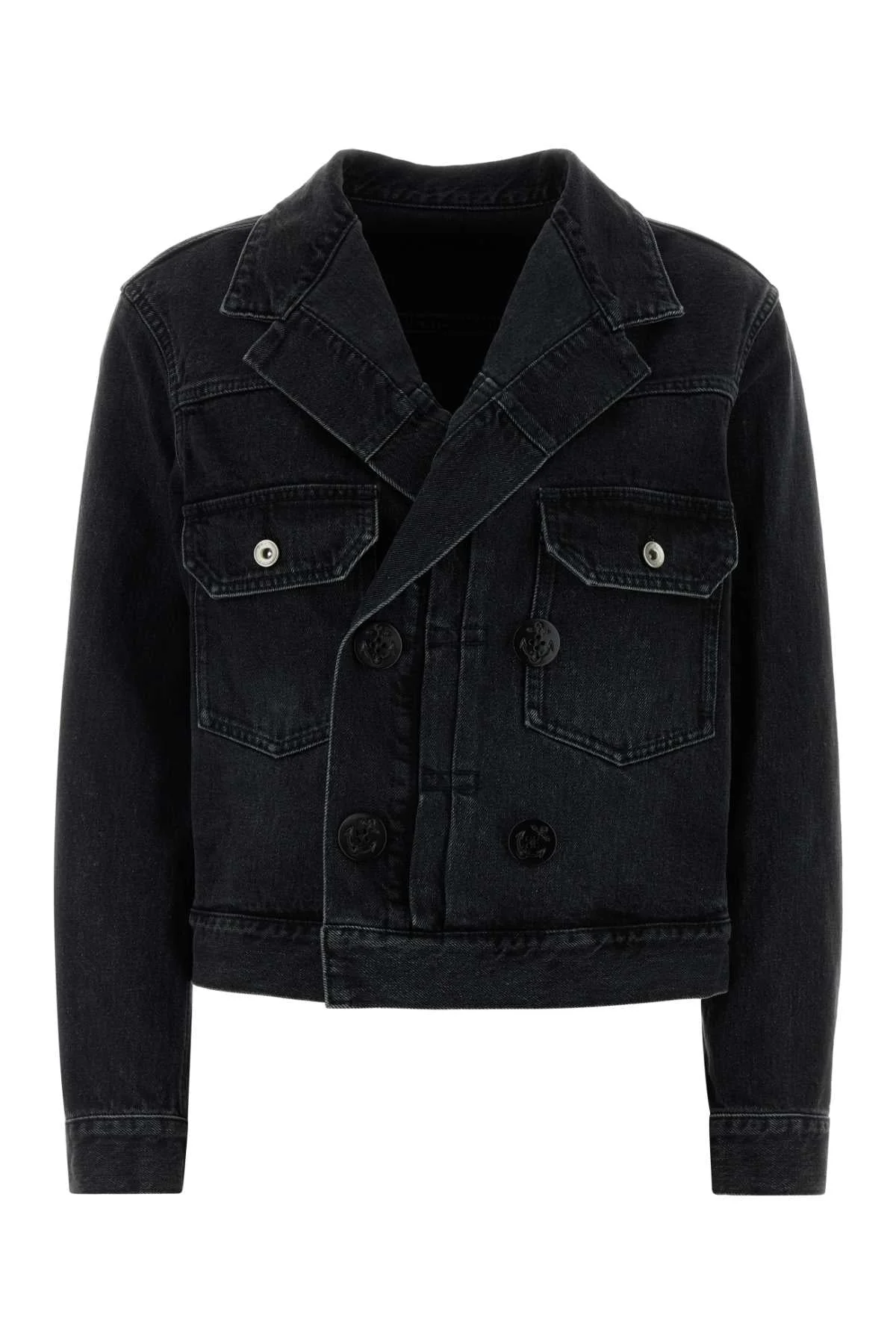 Sacai Women Black Denim Jacket - 1