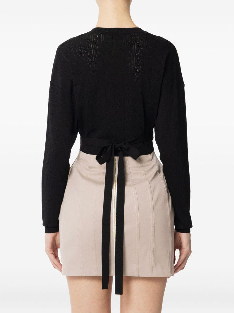 ELISABETTA FRANCHI wrap tie-waist sweater outlook