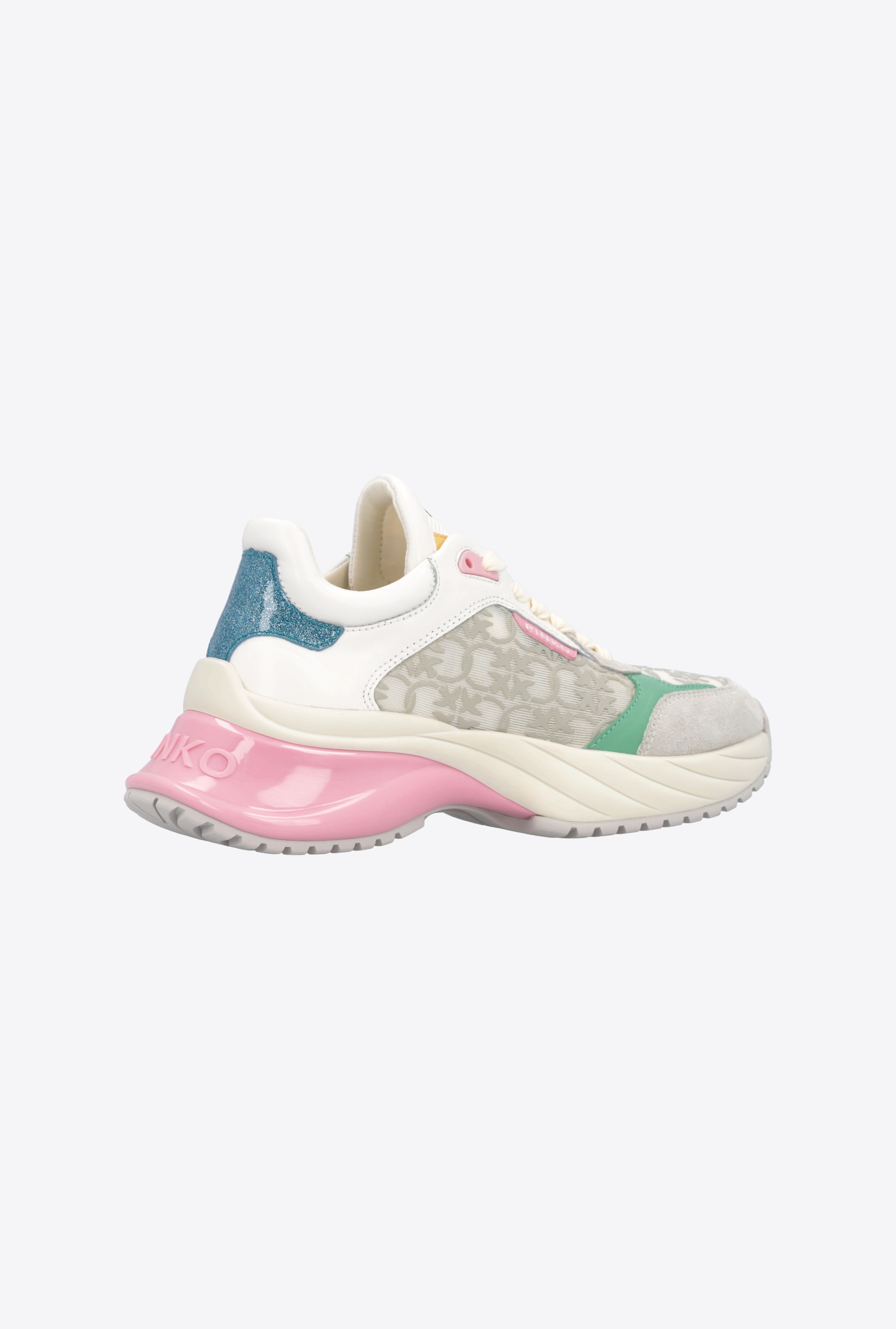 ARIEL SNEAKERS WITH LOVE BIRDS MONOGRAM MESH INSERT - 3