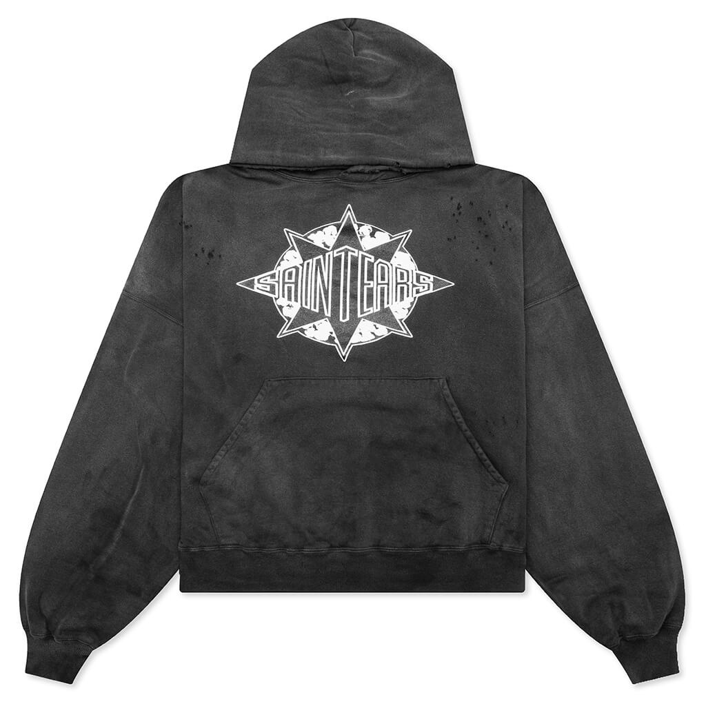 SAINT MICHAEL X DENIM TEARS SAINT TEARS HOODIE - BLACK - 1