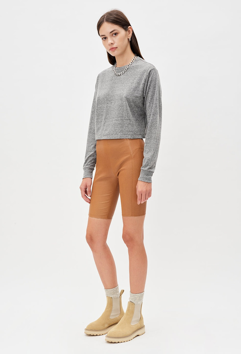 LEATHER BIKER SHORT 1