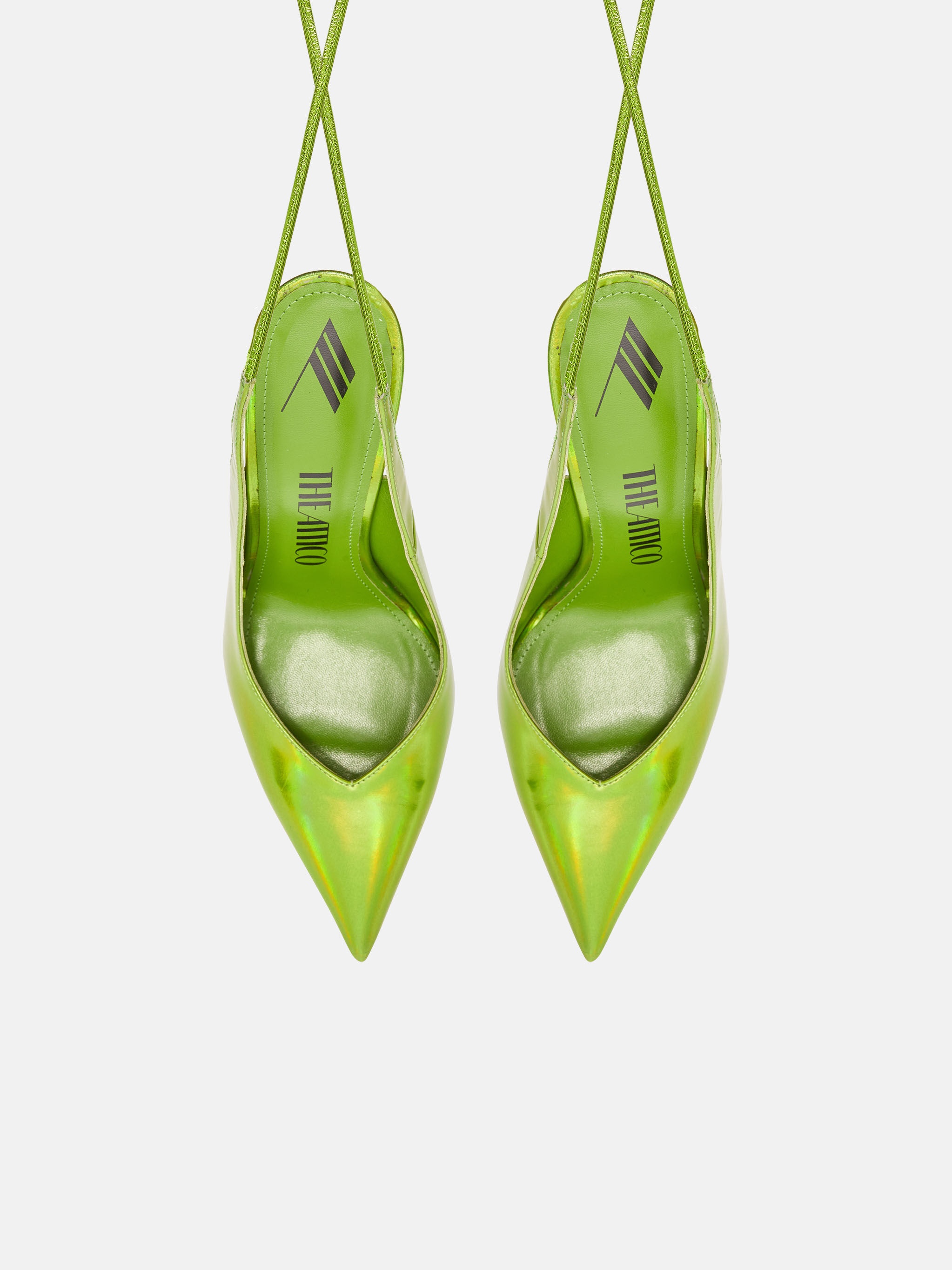 "VENUS" HOLLOGRAPHIC GREEN SLINGBACK - 3