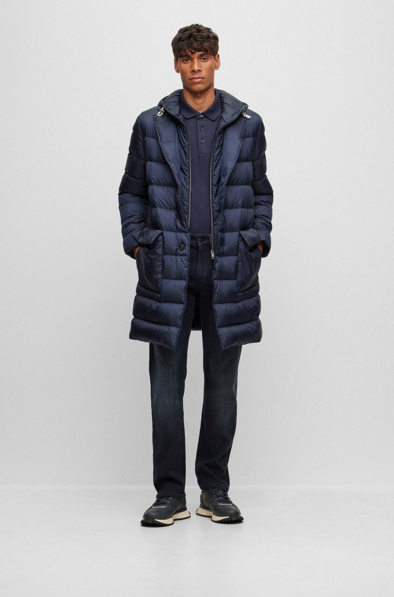 BOSS SLIM-FIT JEANS IN BLUE KNITTED DENIM outlook