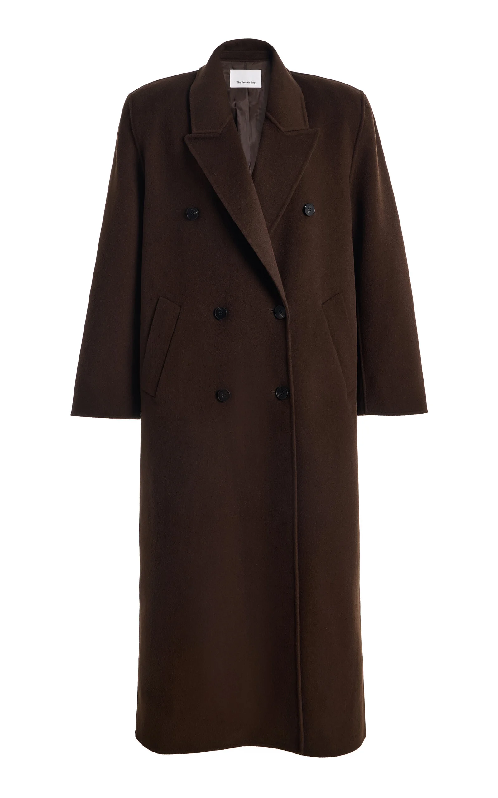 Gaia Double-Breasted Wool-Blend Coat brown - 1