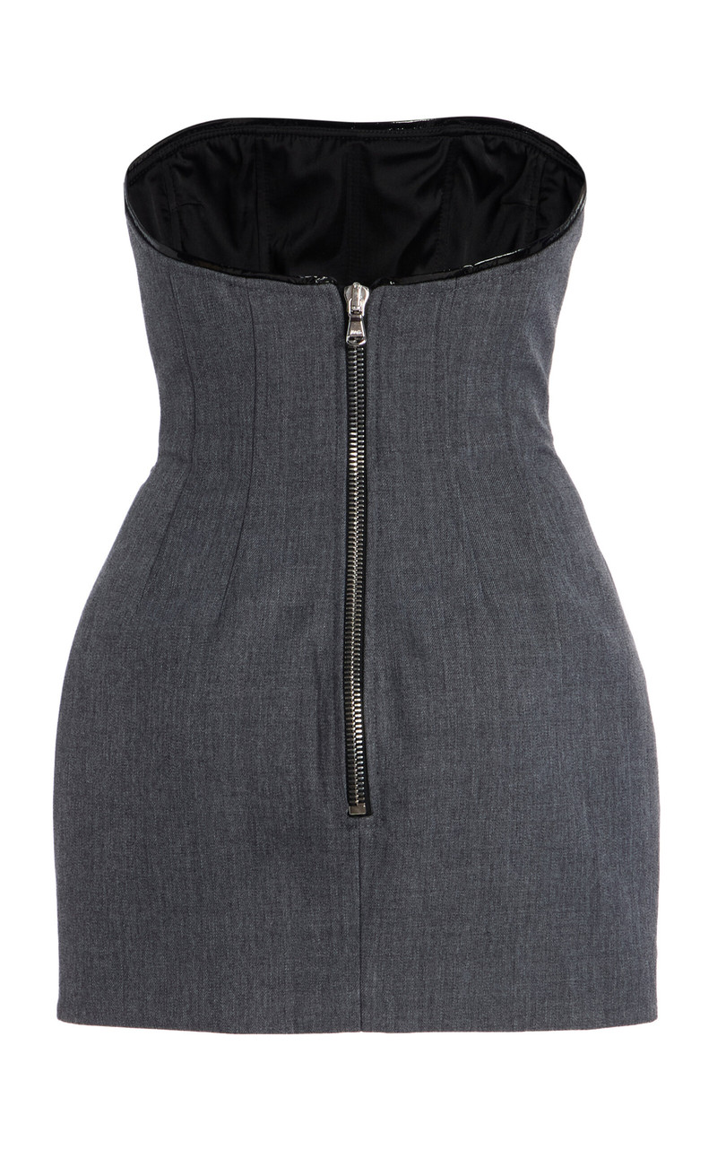 Strapless Mini Dress grey 5