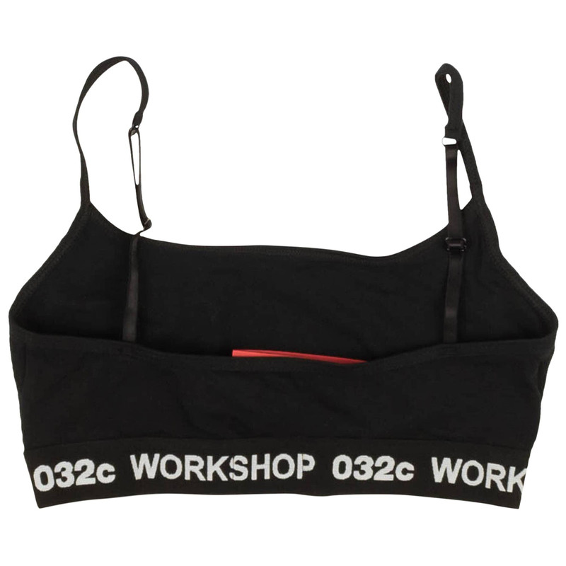 032c 032C Logo Classic Bralette 'Black' outlook