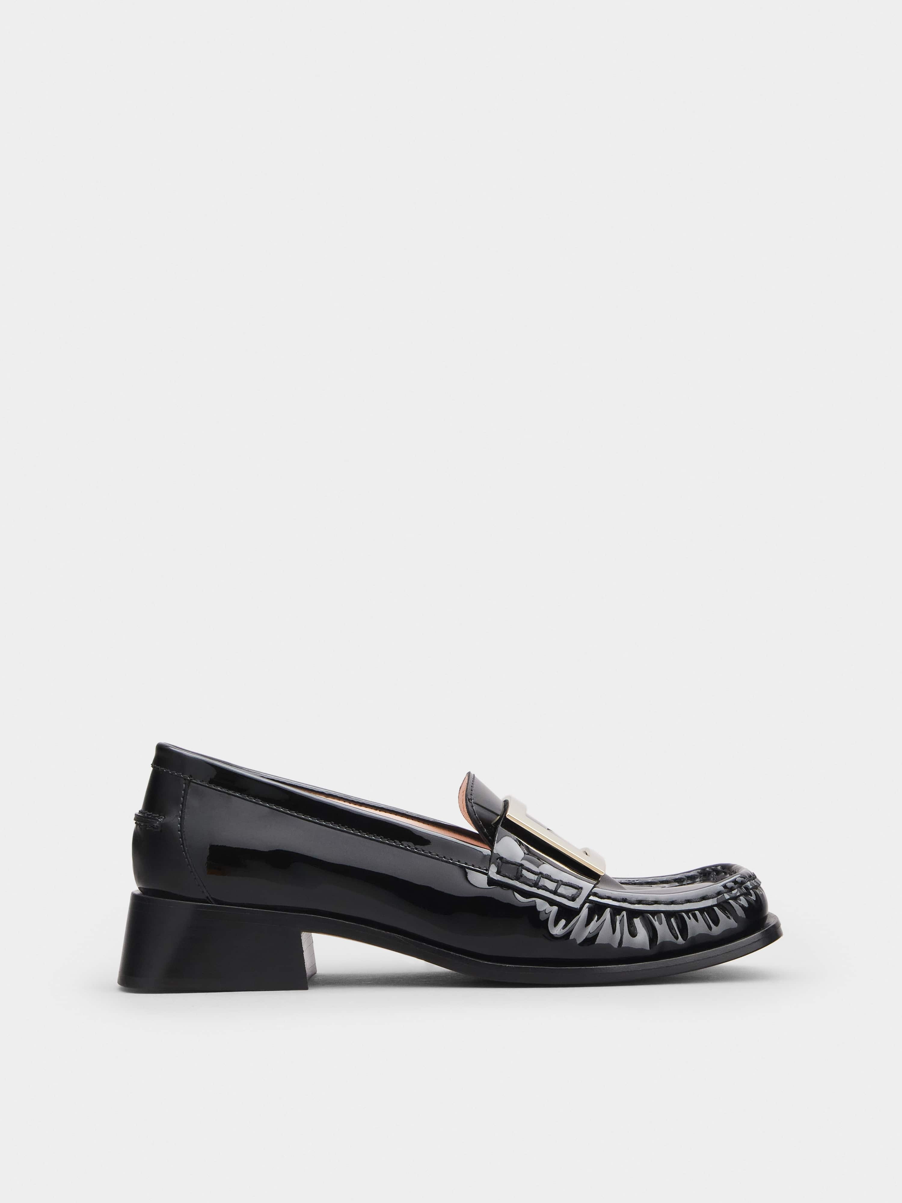Preppy Viv' Metal Buckle Loafers in Patent Leather - 1
