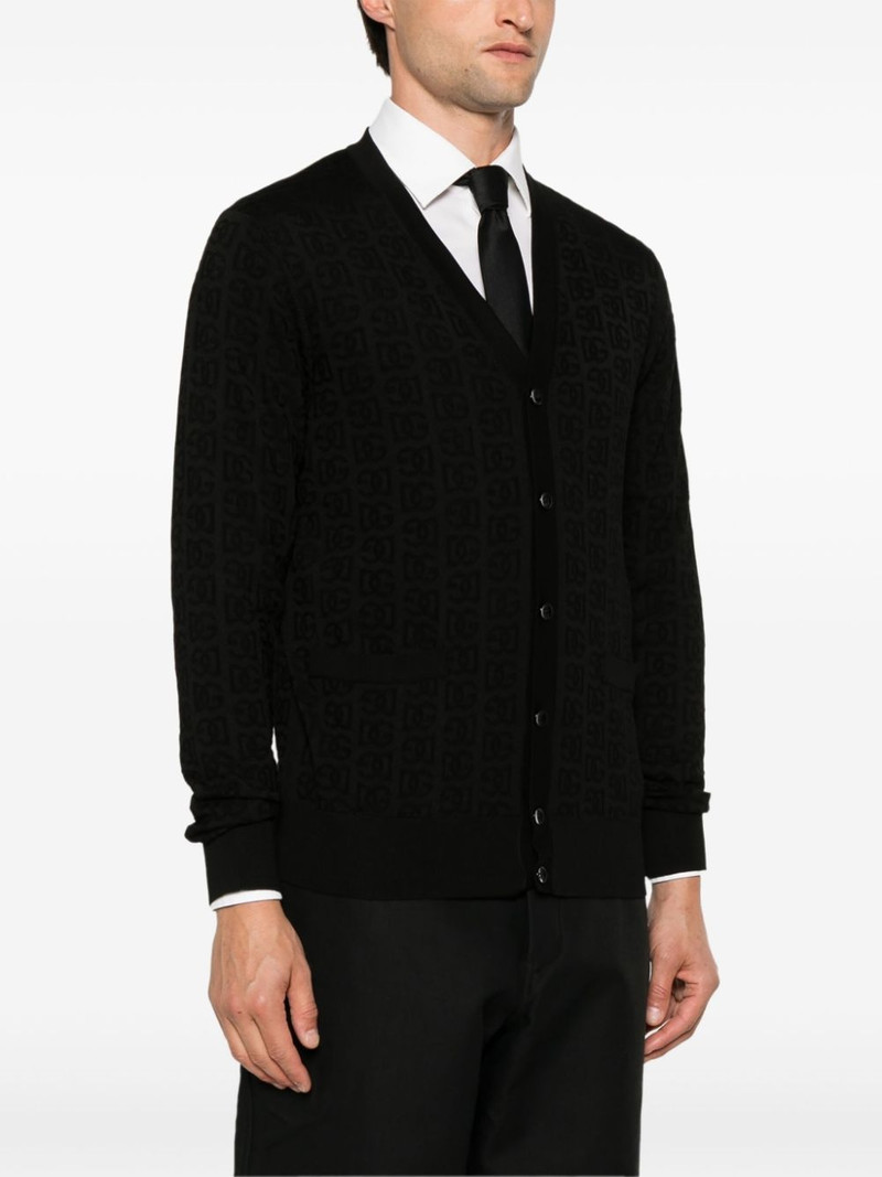 monogram-jacquard cardigan 3
