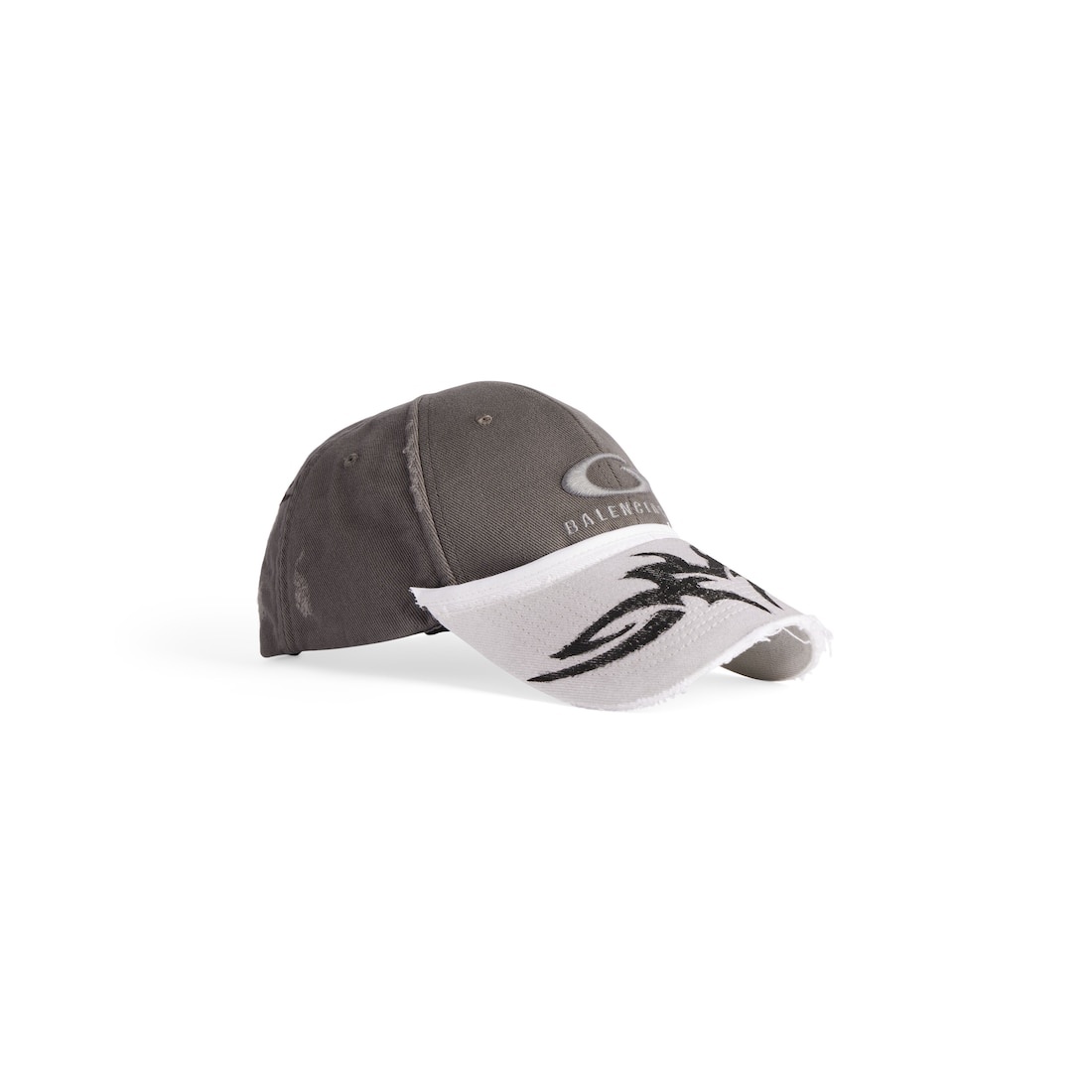Women's Patched Visor Cap  in Grey/white - 2