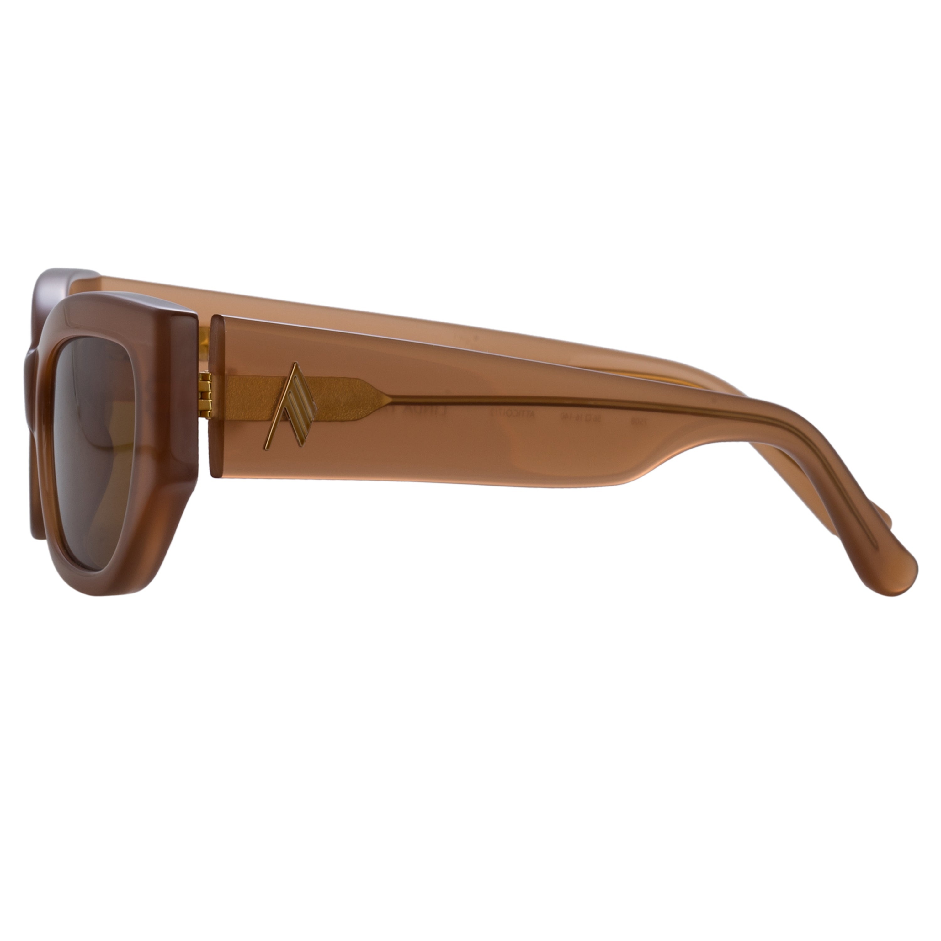 THE ATTICO VANESSA CAT EYE SUNGLASSES IN BROWN - 4