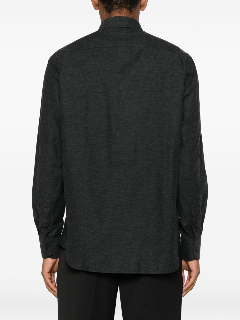long-sleeve button-fastening shirt - 4