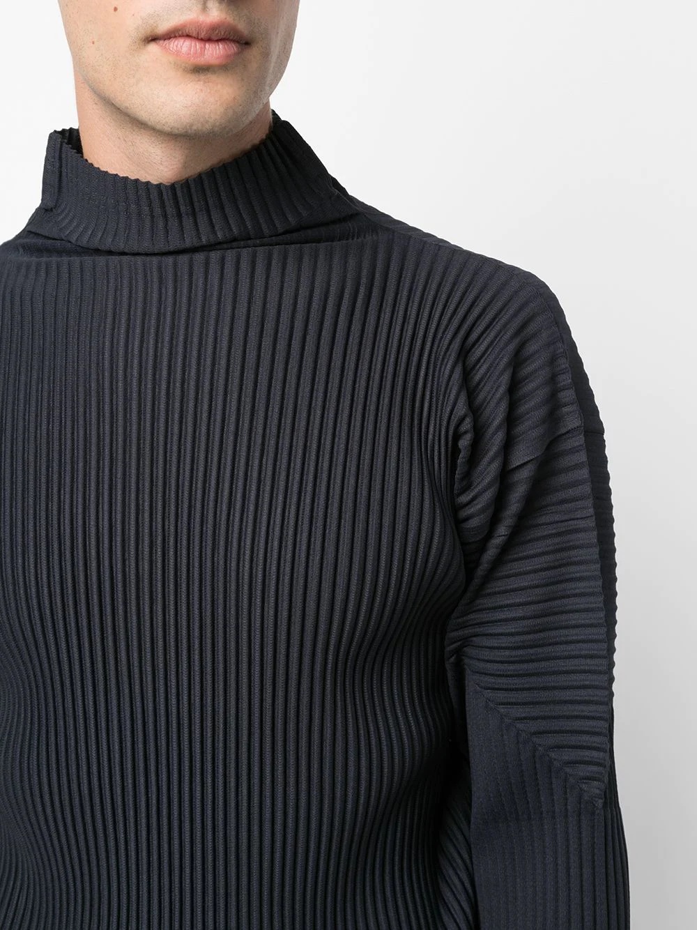 pleated roll neck jumper - 5