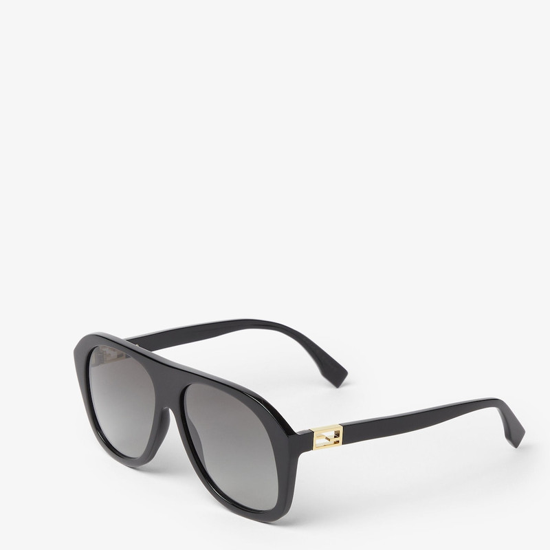 FENDI Baguette Black acetate sunglasses outlook