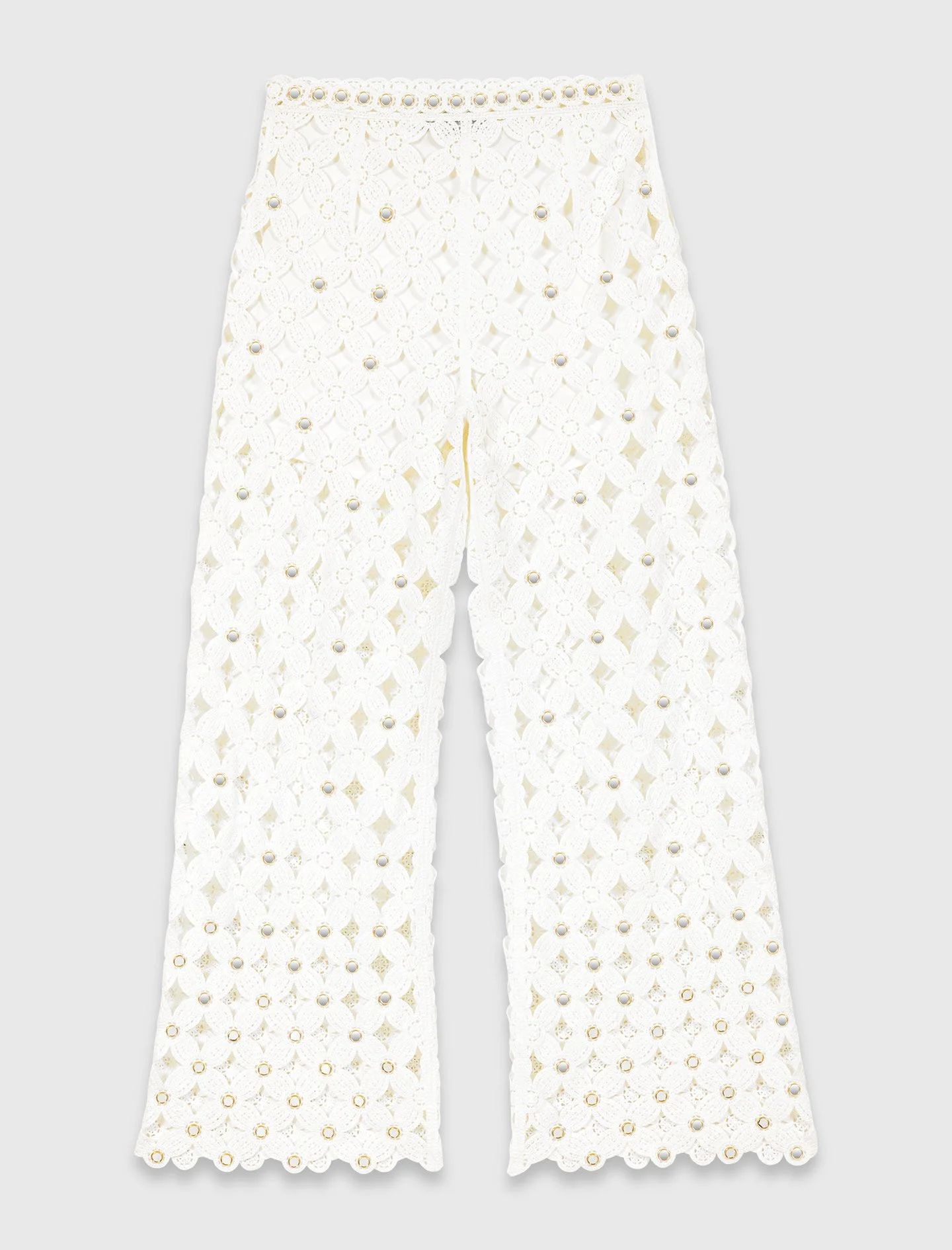 Crochet trousers with mirrors - 1