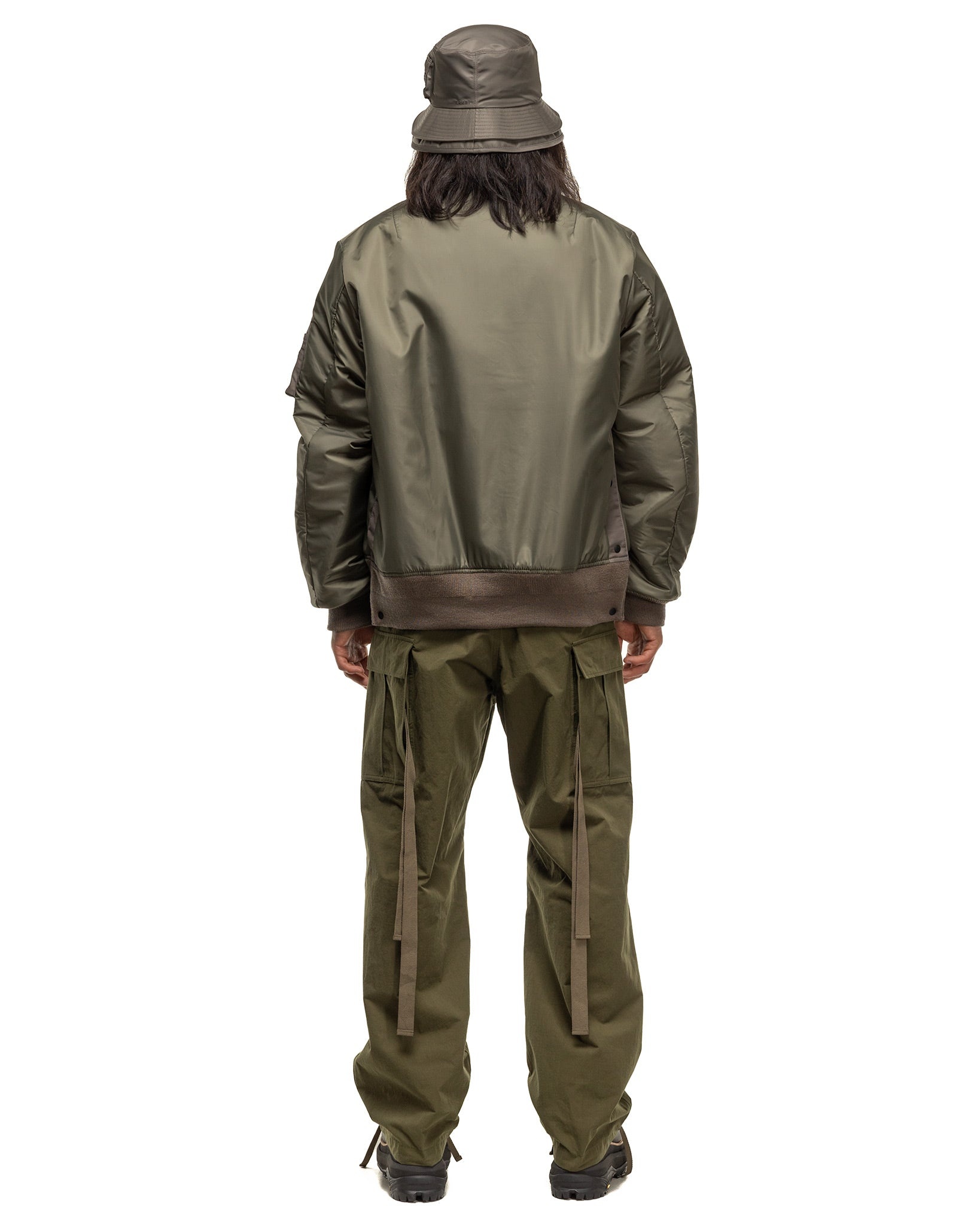 Nylon Twill Blouson Khaki - 4