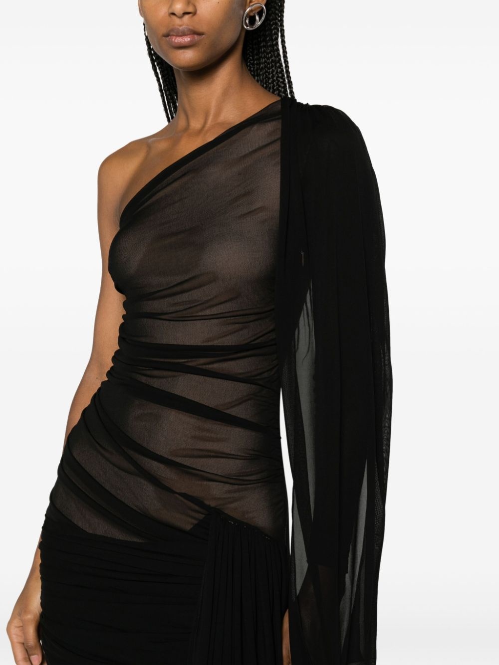 Hosiery draped minidress - 5