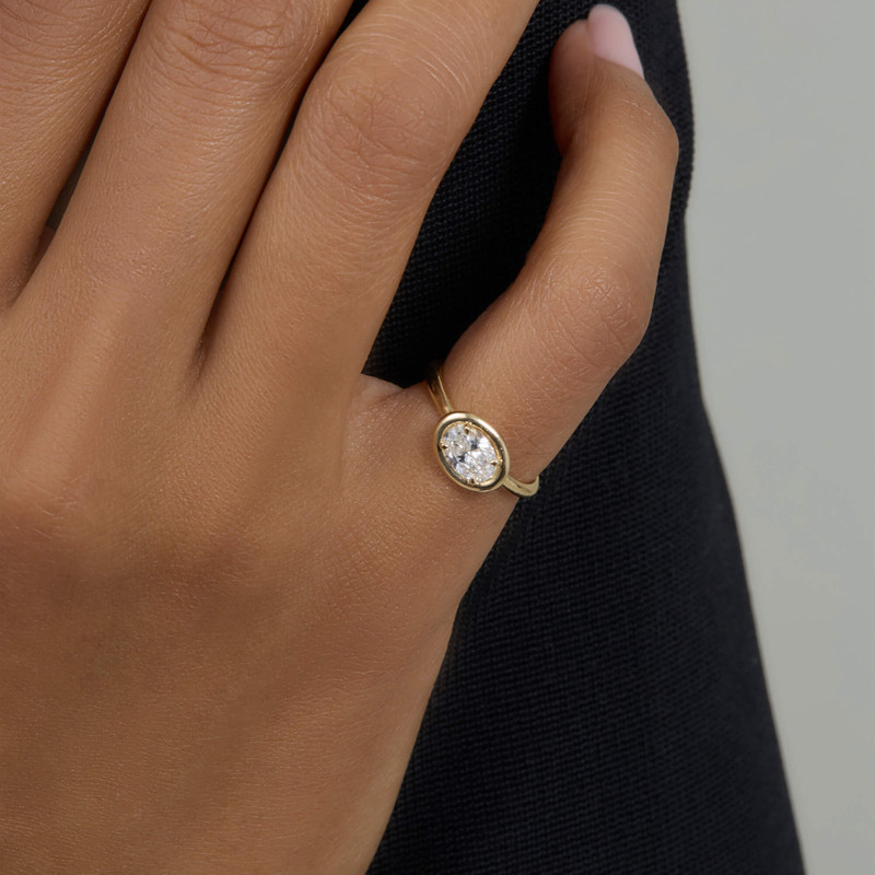 STONE AND STRAND LAB-Created Oval Icon Pinky Ring outlook