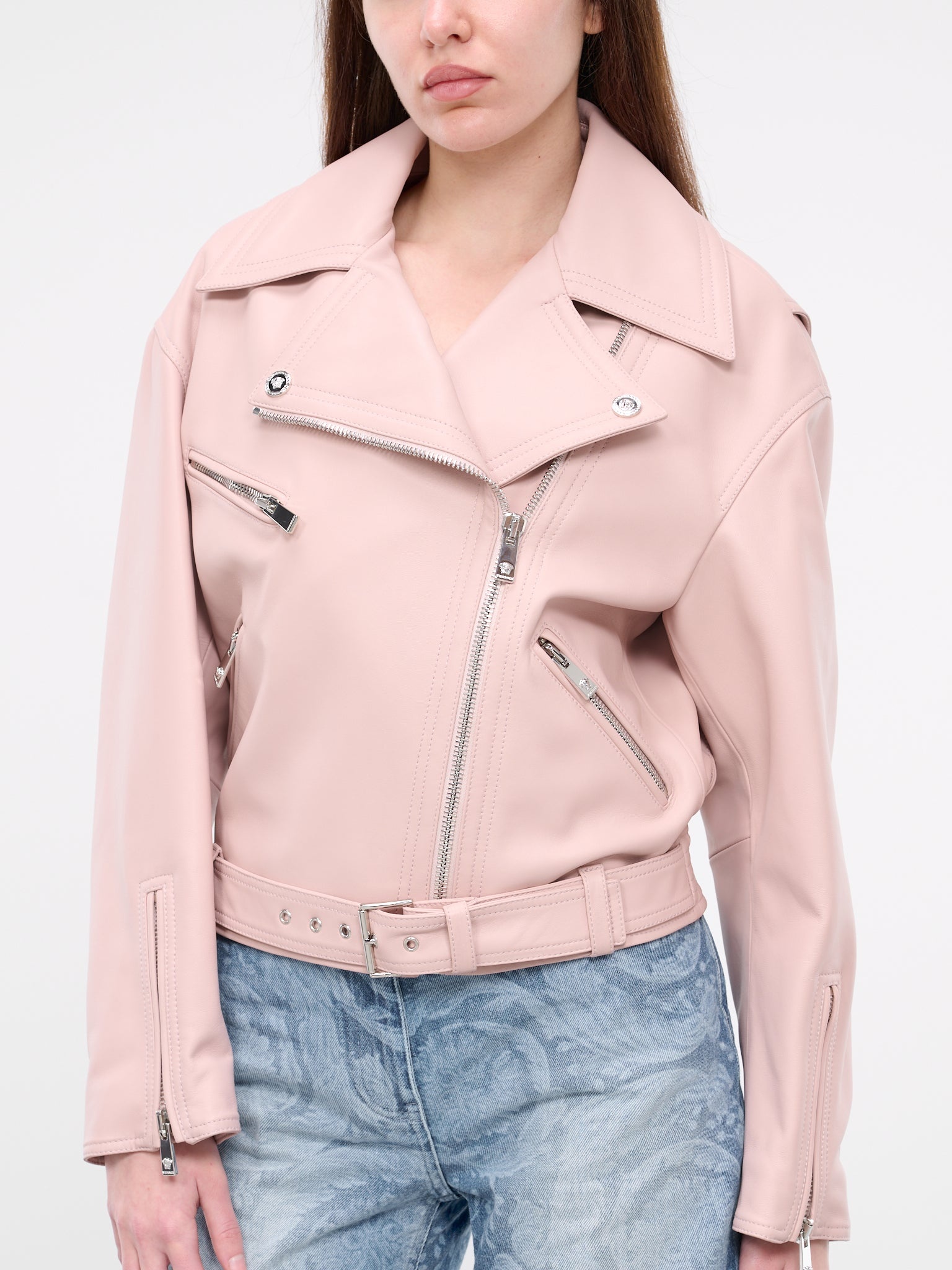 Leather Biker Jacket - 5