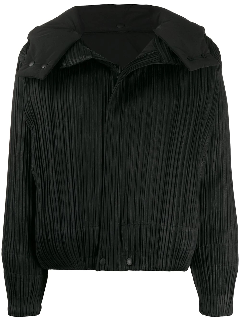 pleated bomber jacket - 1