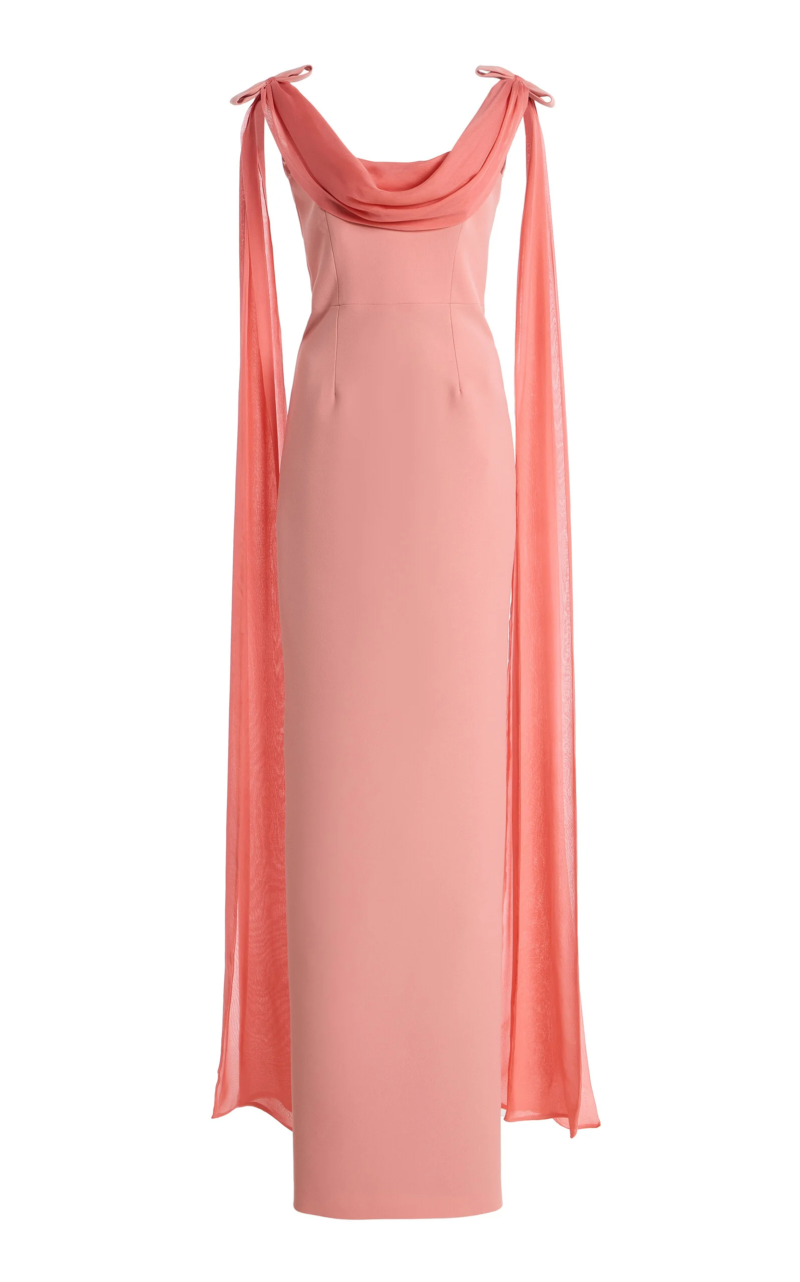 Exclusive Morticia Sash-Detailed Crepe Maxi Dress pink - 1