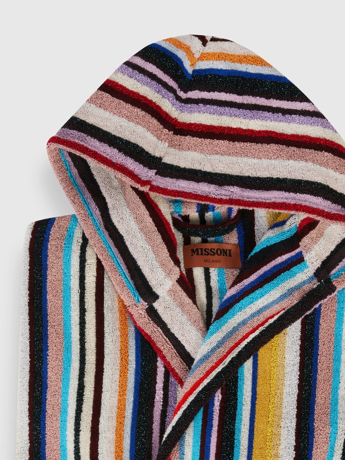 Chandler cotton terry bathrobe with lurex - 3