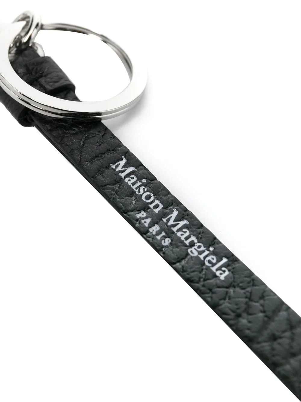 logo-print leather keyring - 2