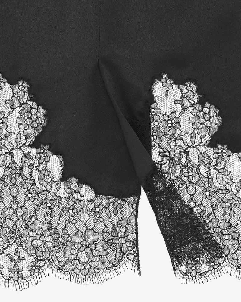 laced dress in crepe satin 3