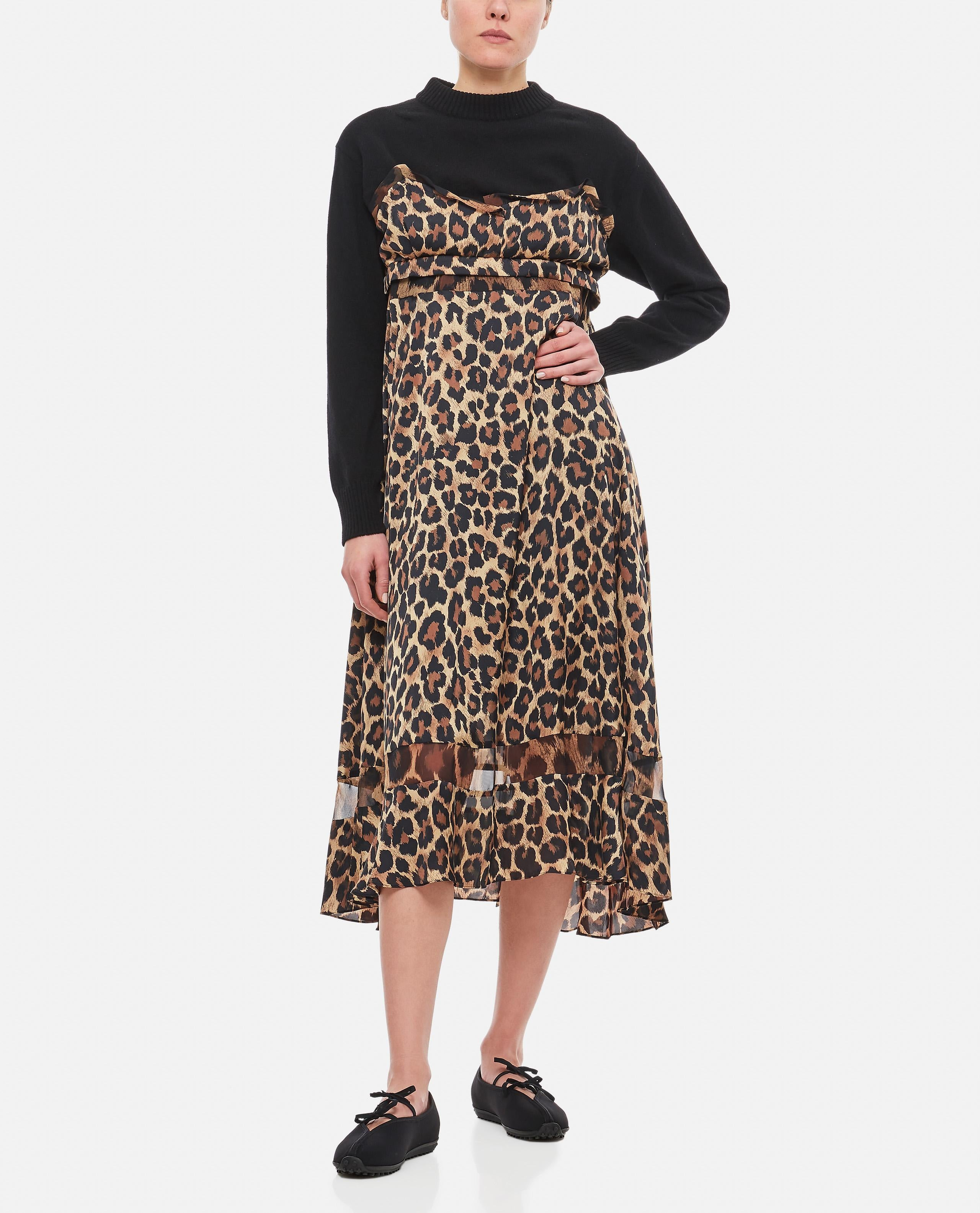 Leopard Print Knit Dress - 3