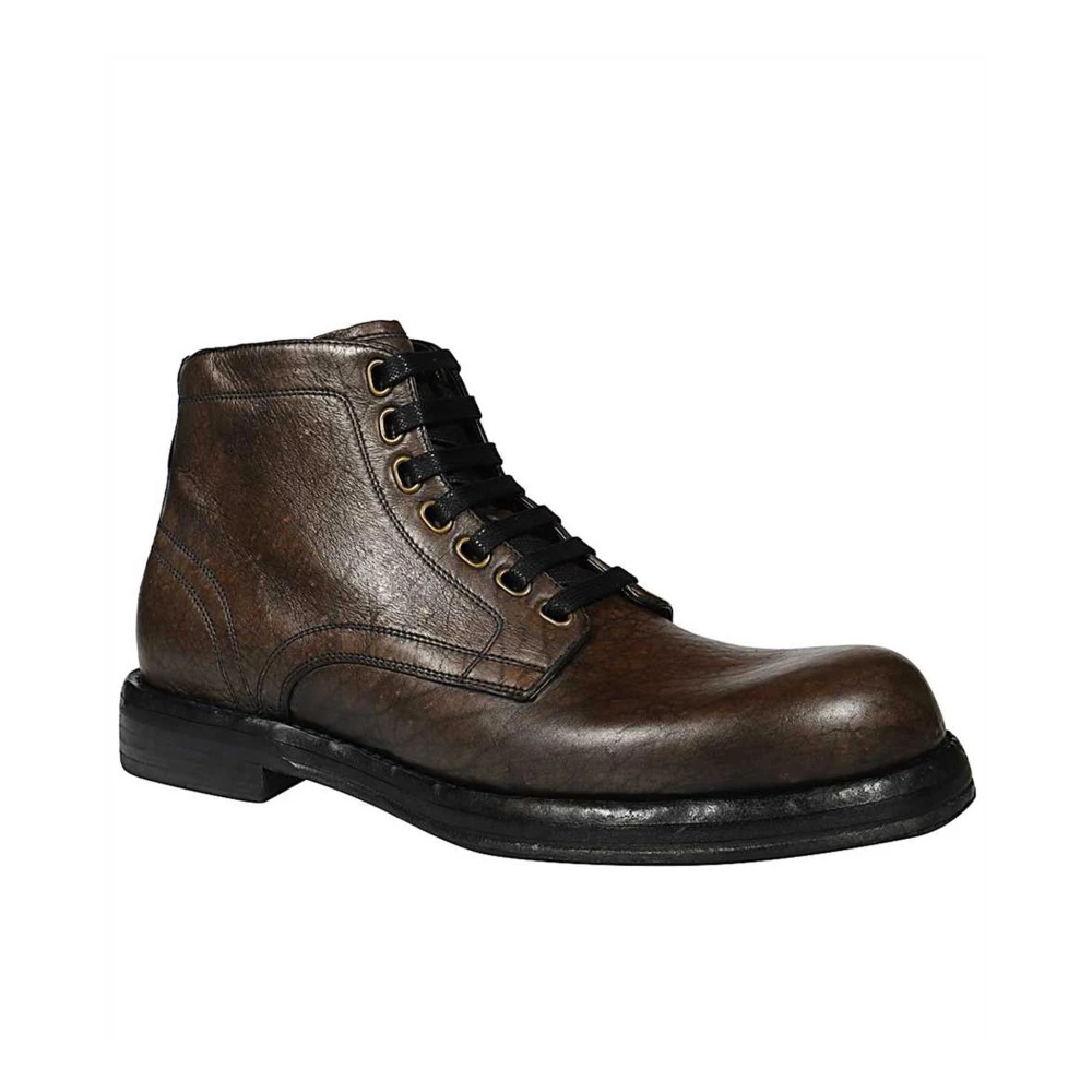 BROWN LEATHER ANKLE BOOTS AW23 - 2